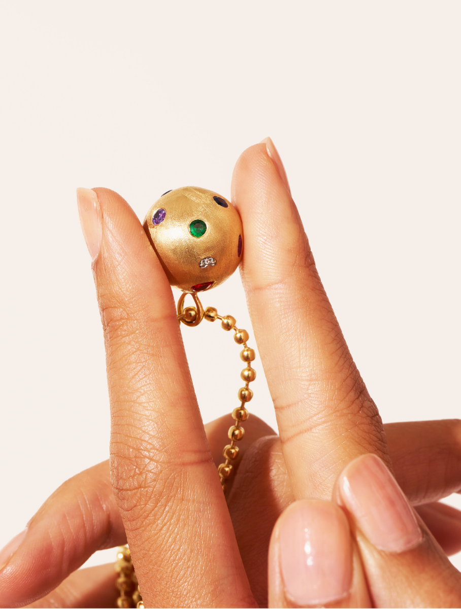 Sautoir Rivière - Zircons multicolores