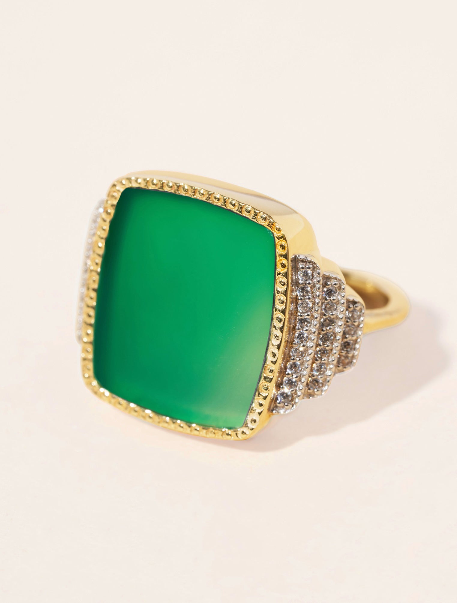 Kara Green Onyx Ring | Be Maad - Thin & delicate ring in 18K
