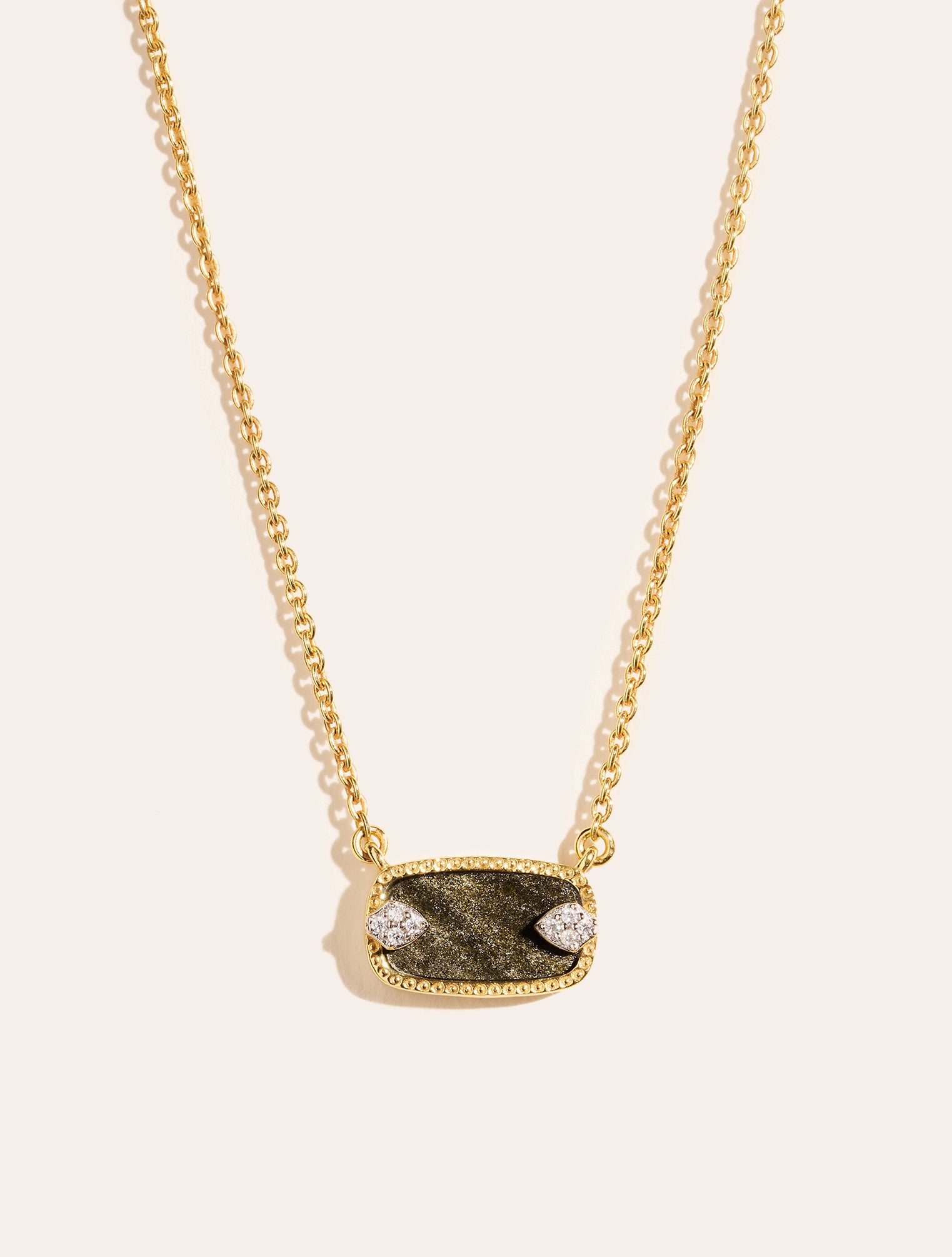 Sangha Golden Obsidian Necklace Be Maad Fine & delicate