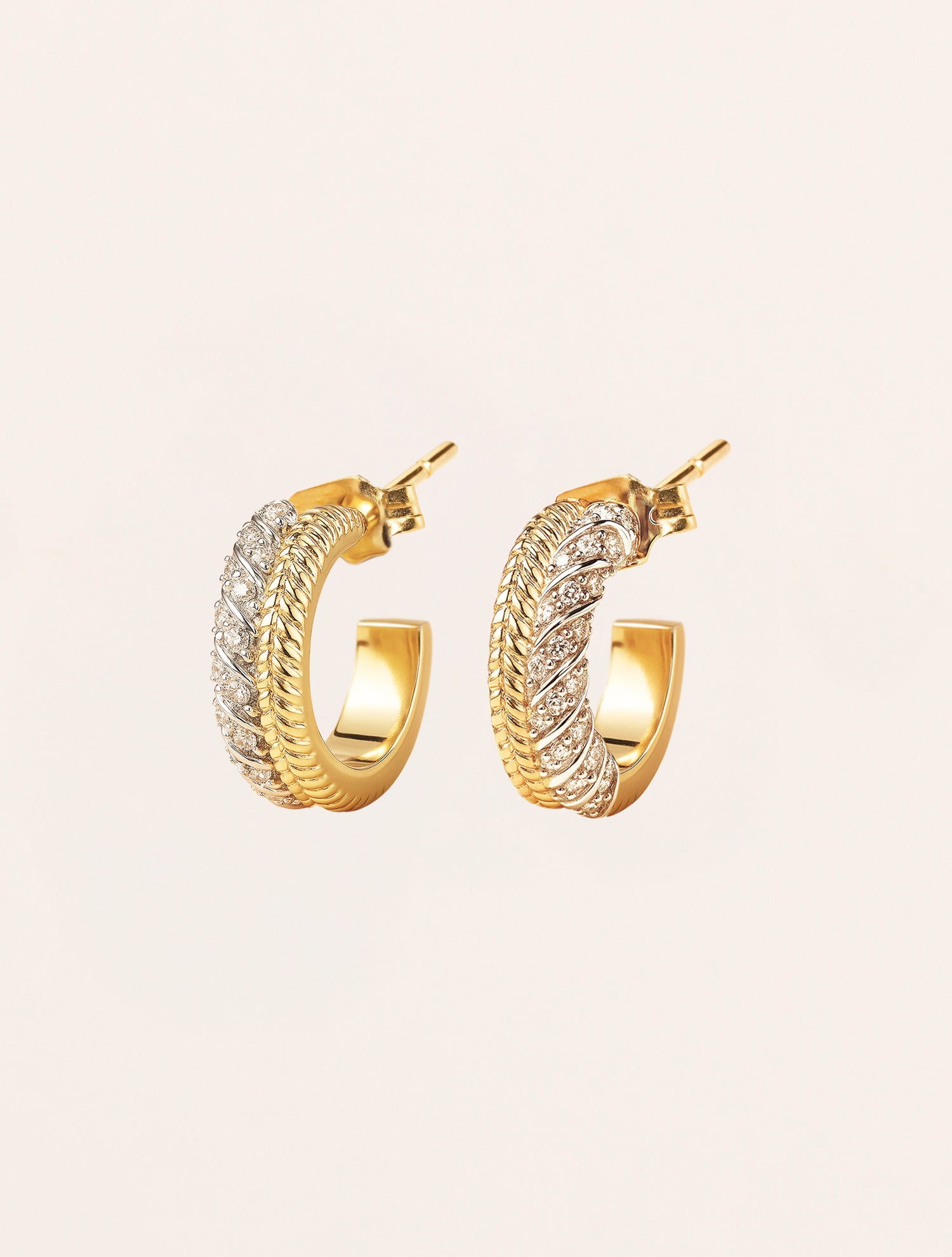 Paradoxe minis hoops - Gold and silver