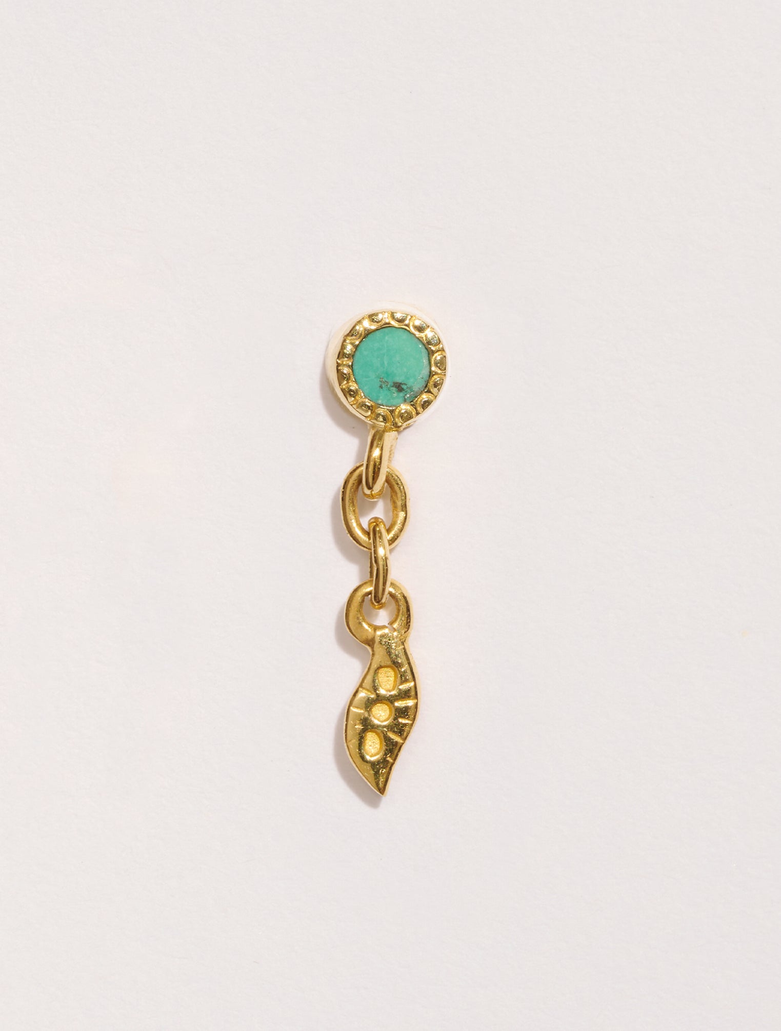 Boucles D'oreilles Métal Turquoise Et Doré Avec Strasses - Sans Nickel - Neuf Avec étiquettes
