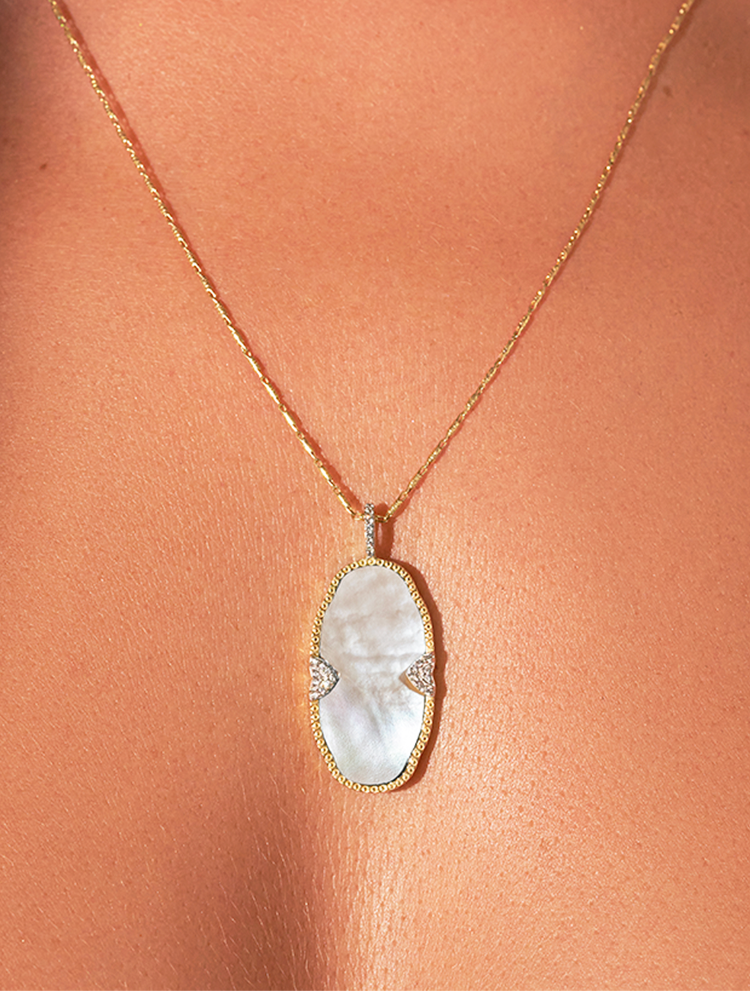 Sautoir Belize - Nacre