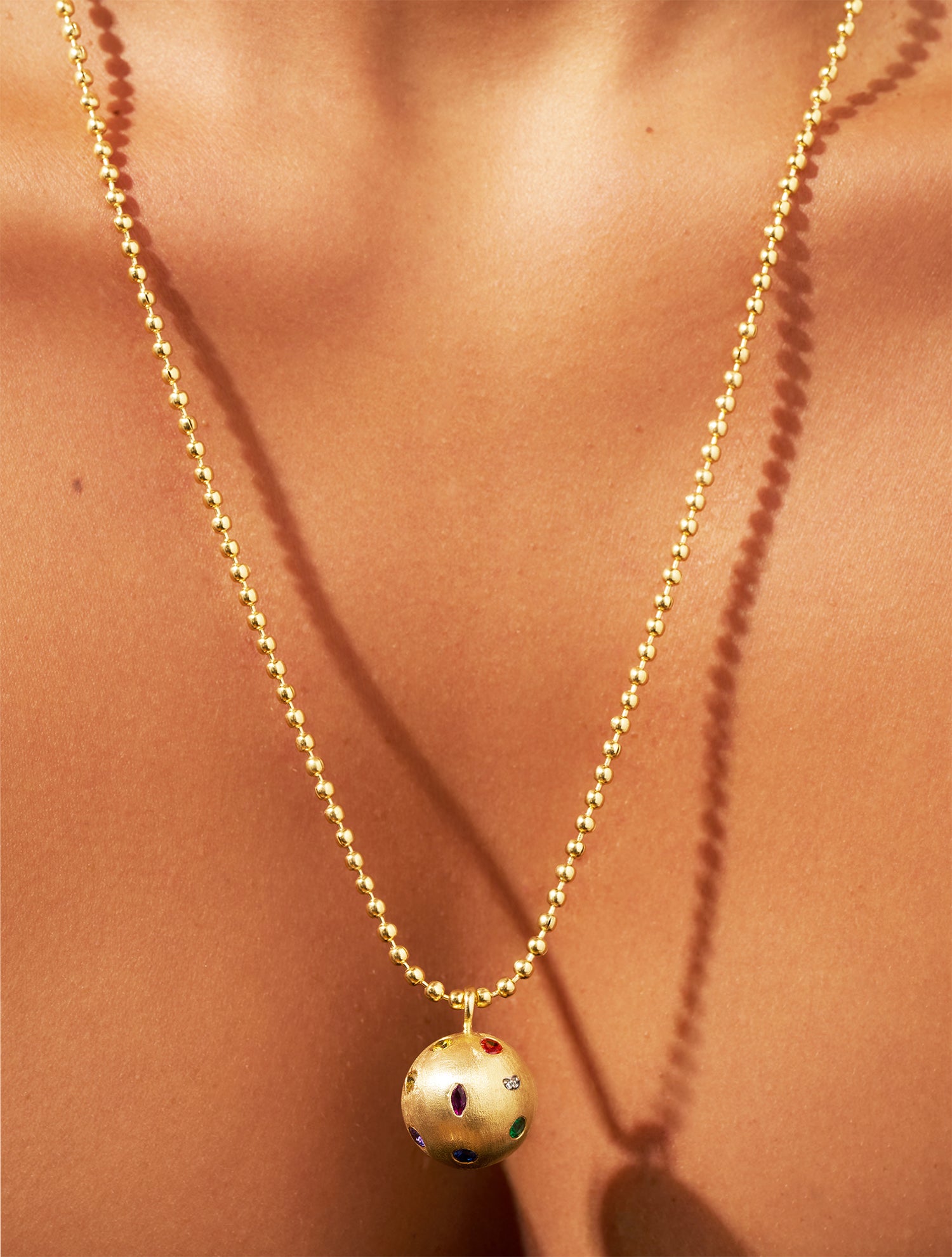 Sautoir Rivière - Zircons multicolores