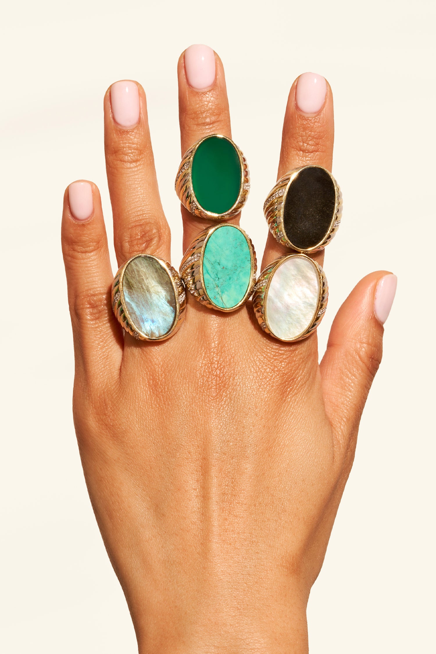 bagues amara bijou dore pierre naturelle