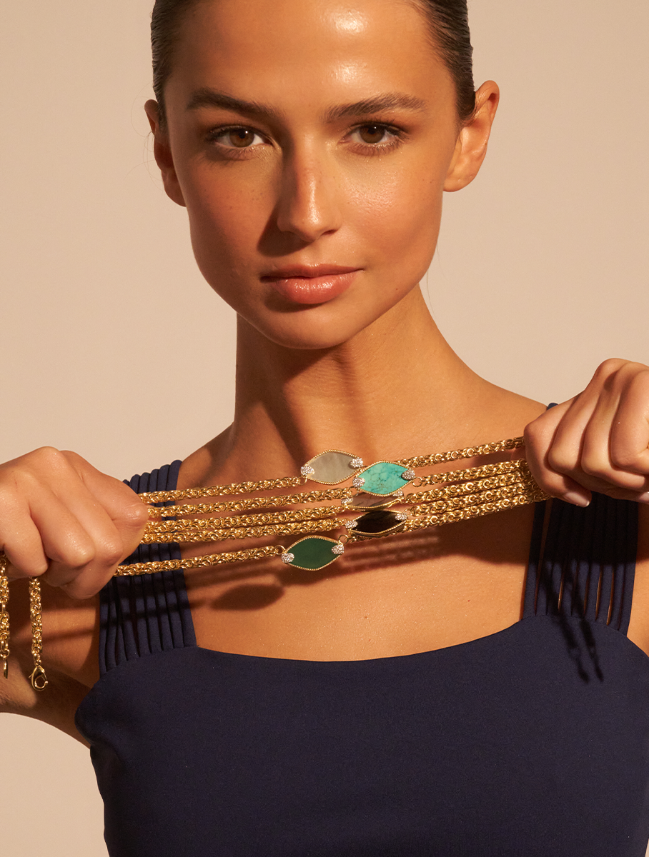 Collier Mayan - Onyx Texturé