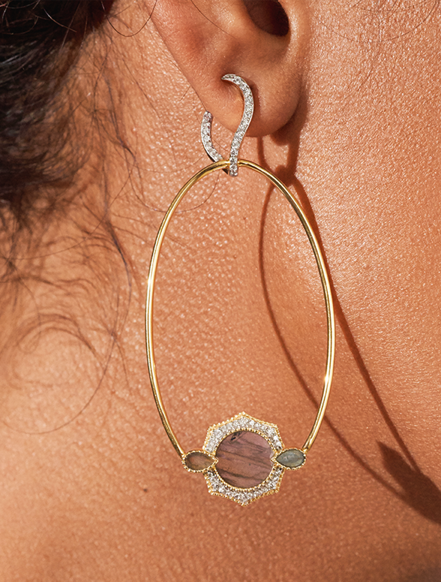 Boucles d'oreilles Janih - Labradorite