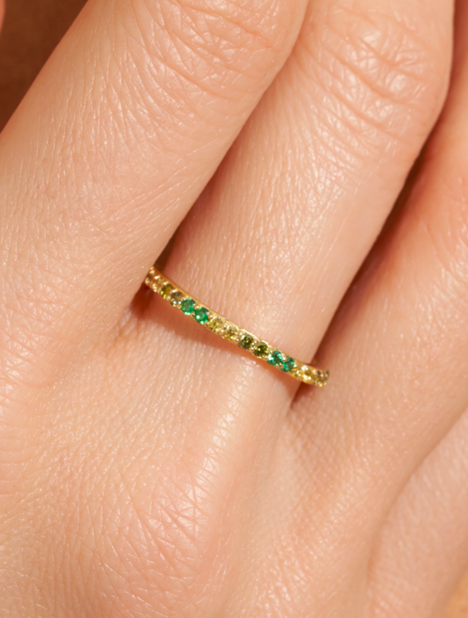 Bague Rheya - Zircons verts