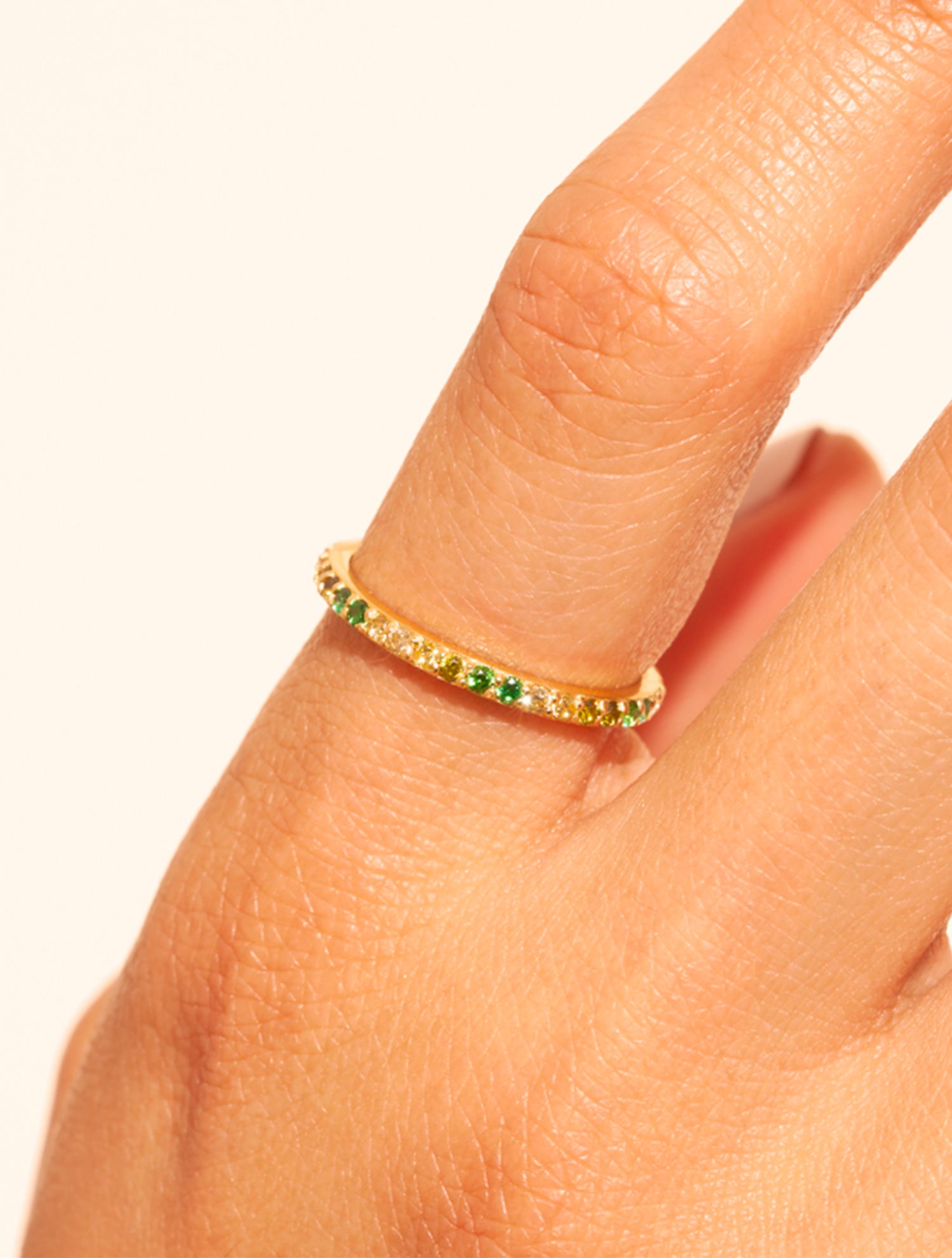 Bague Rheya - Zircons verts