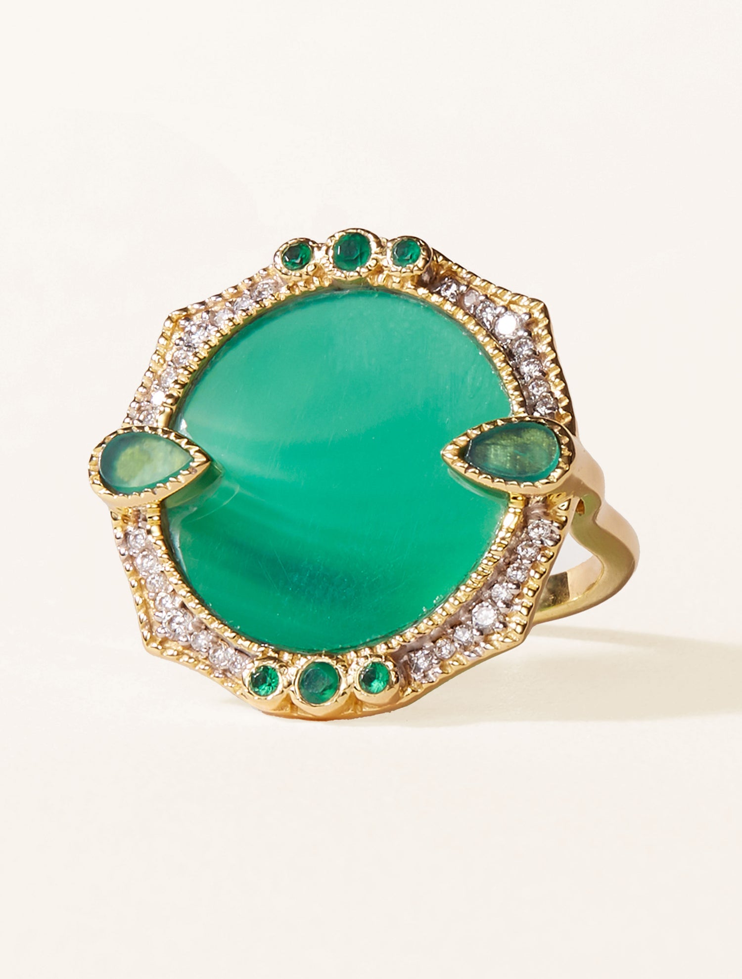 Bague Janih - Onyx Vert