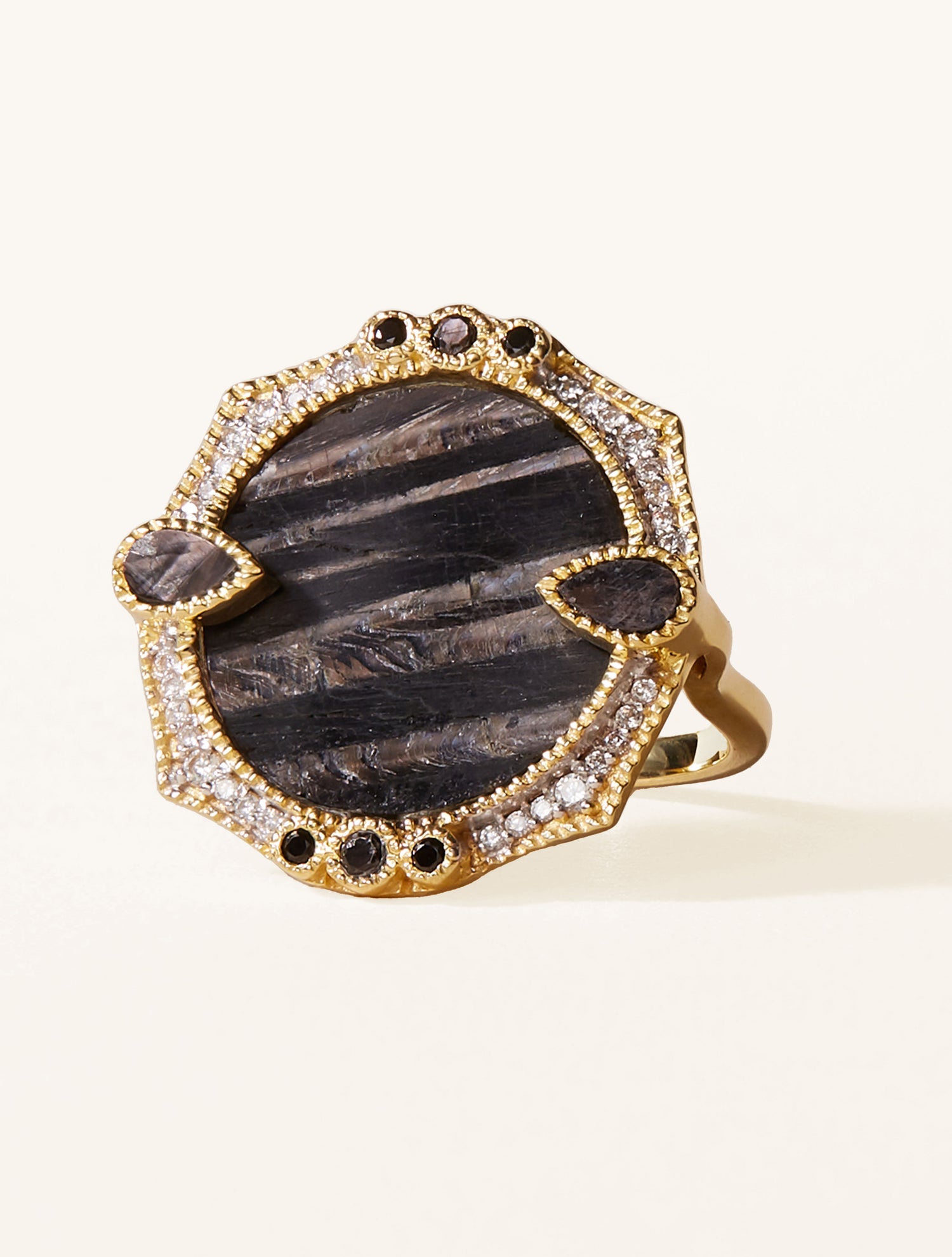 Bague Janih - Onyx Texturé