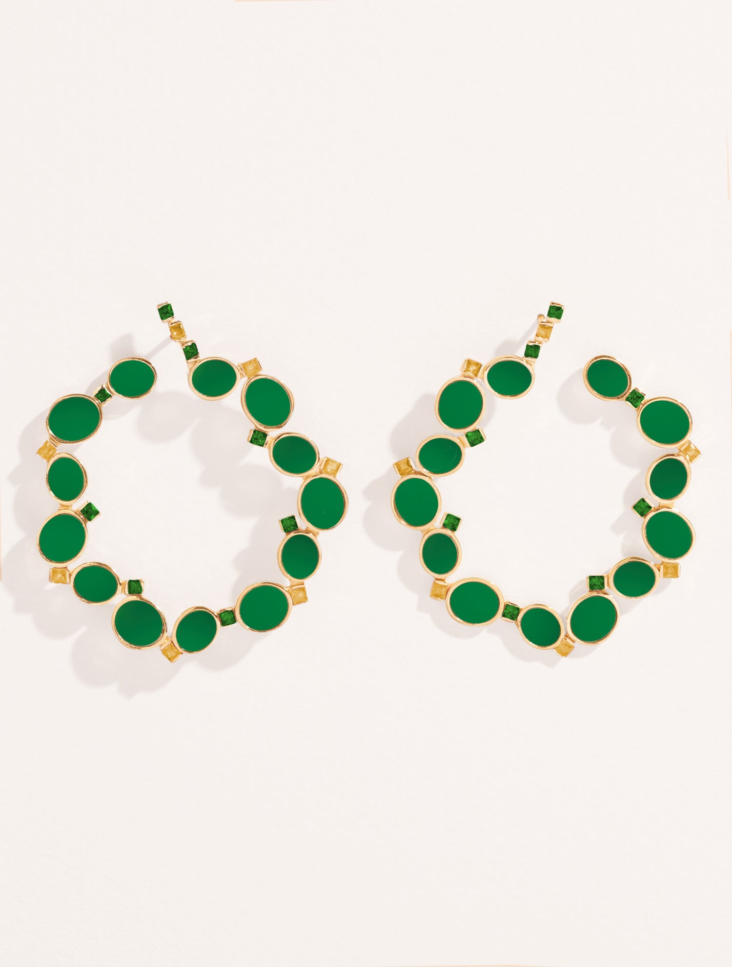 Boucles d'oreilles Héra - Onyx Vert