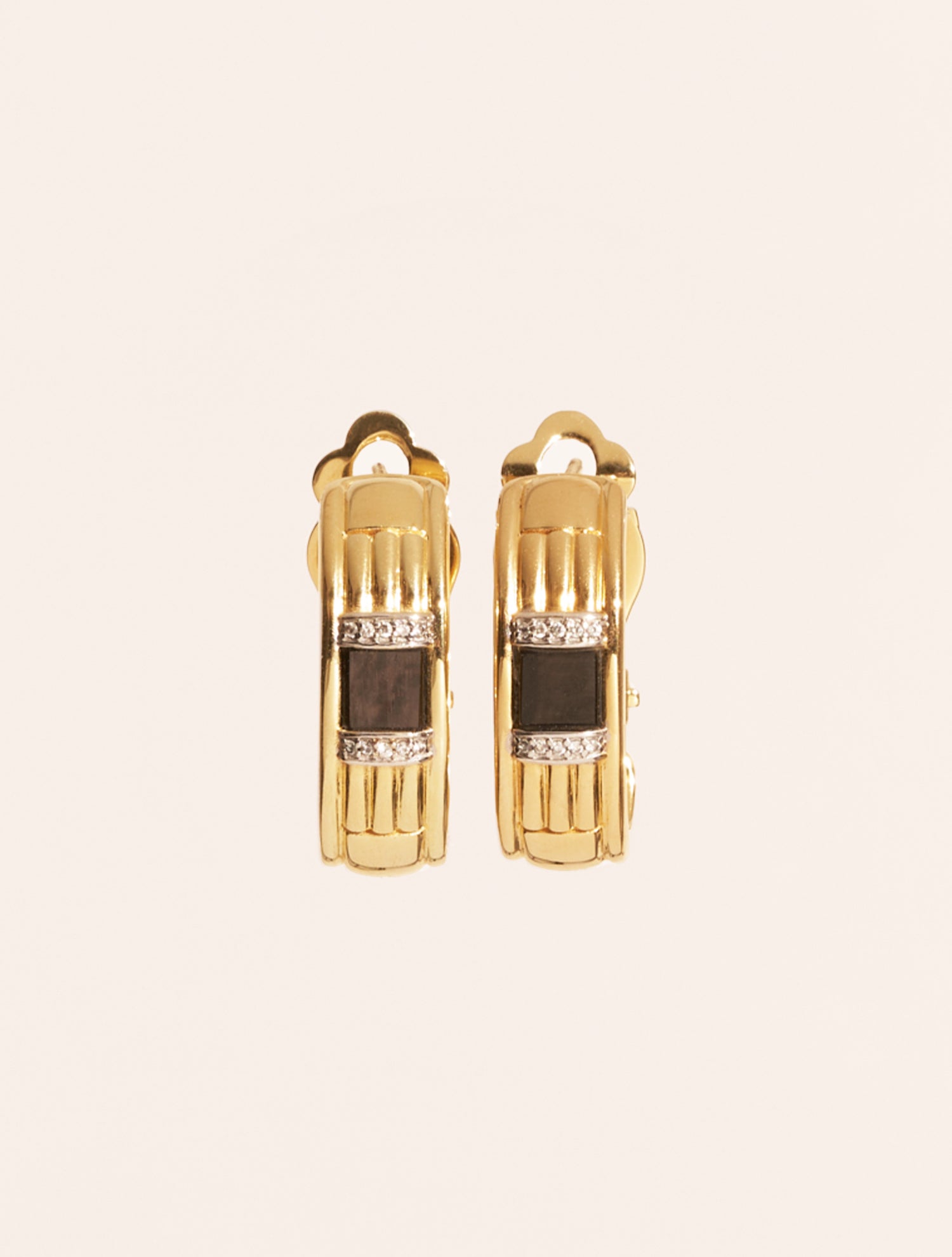 Boucles d'oreilles Amenza - Onyx Texturé