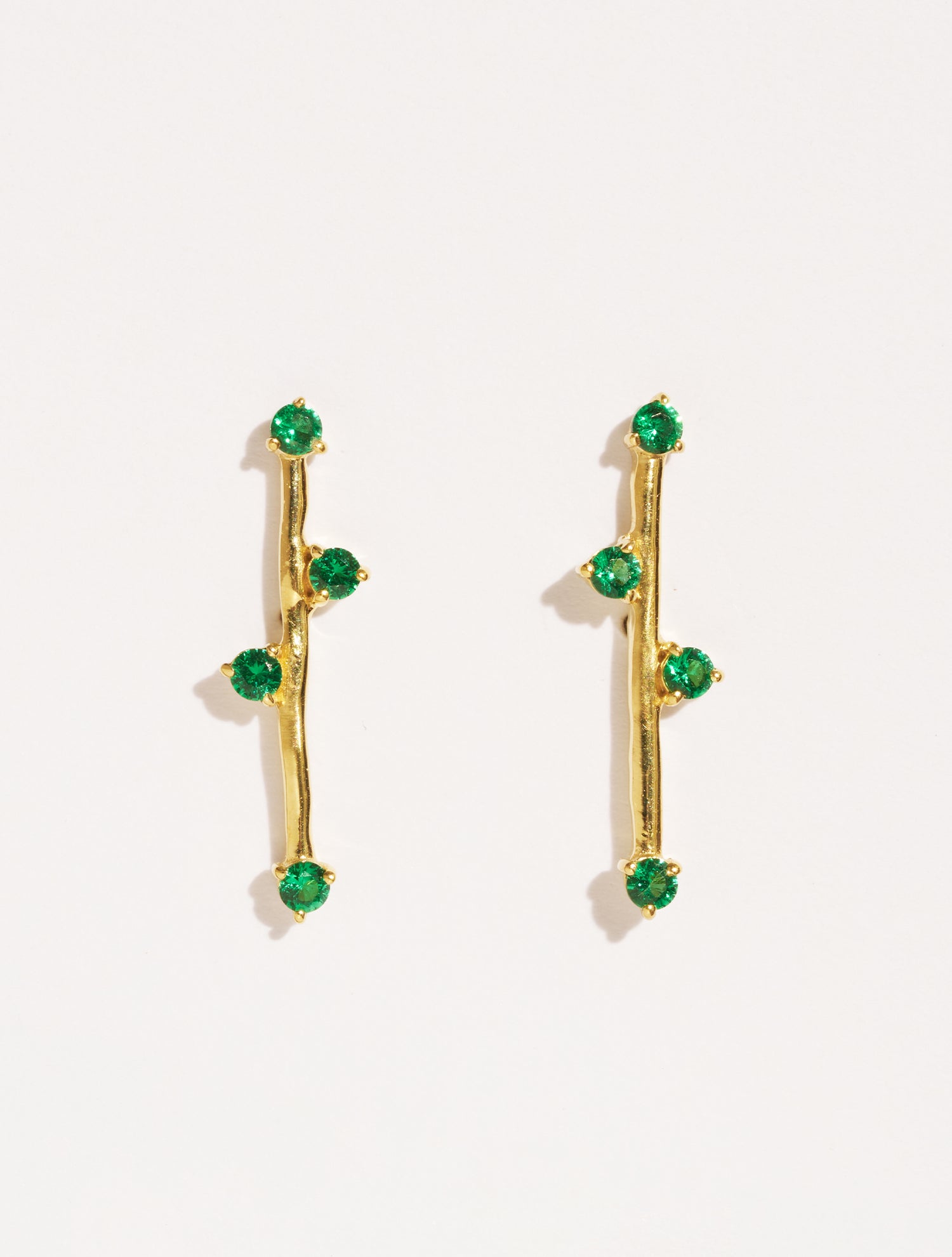 Boucles d'oreilles Delia - Zircons Verts