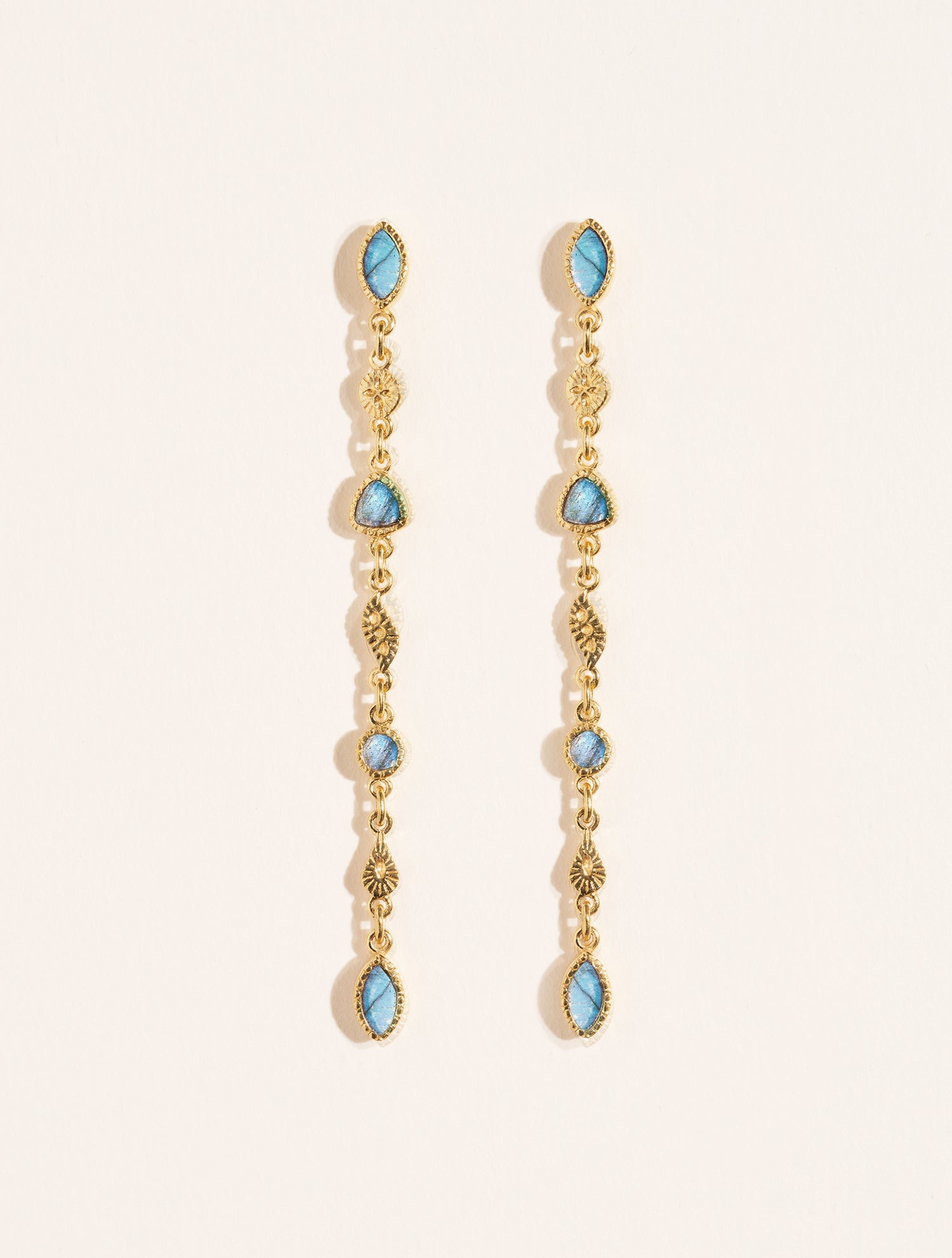 Boucles d'oreilles Macha - Labradorite