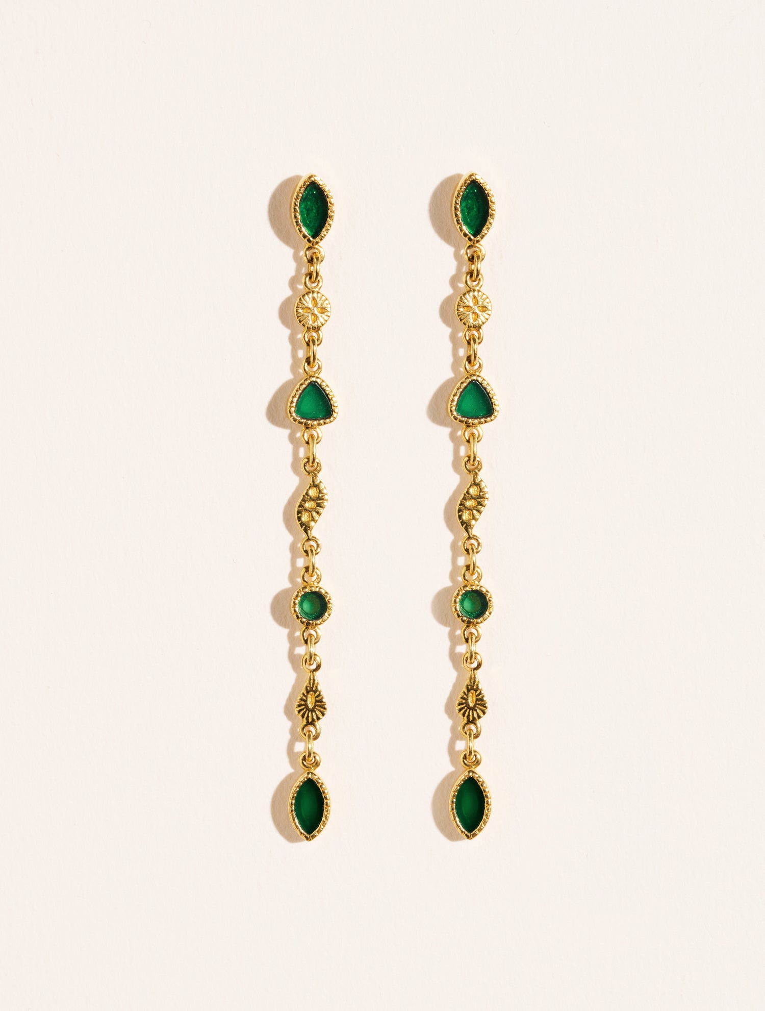 Boucles d'oreilles Macha - Onyx Vert
