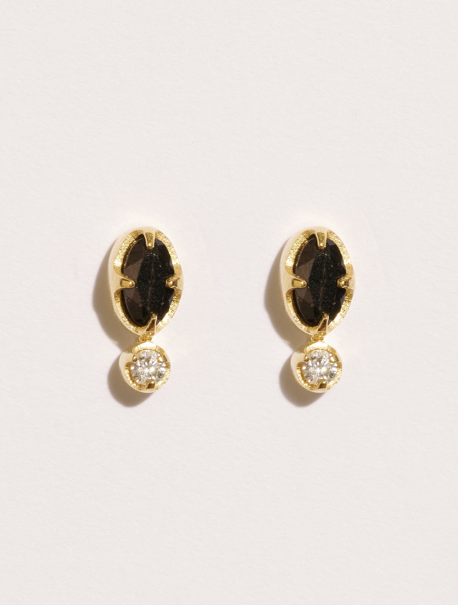 Mani Earrings - Textured Onyx