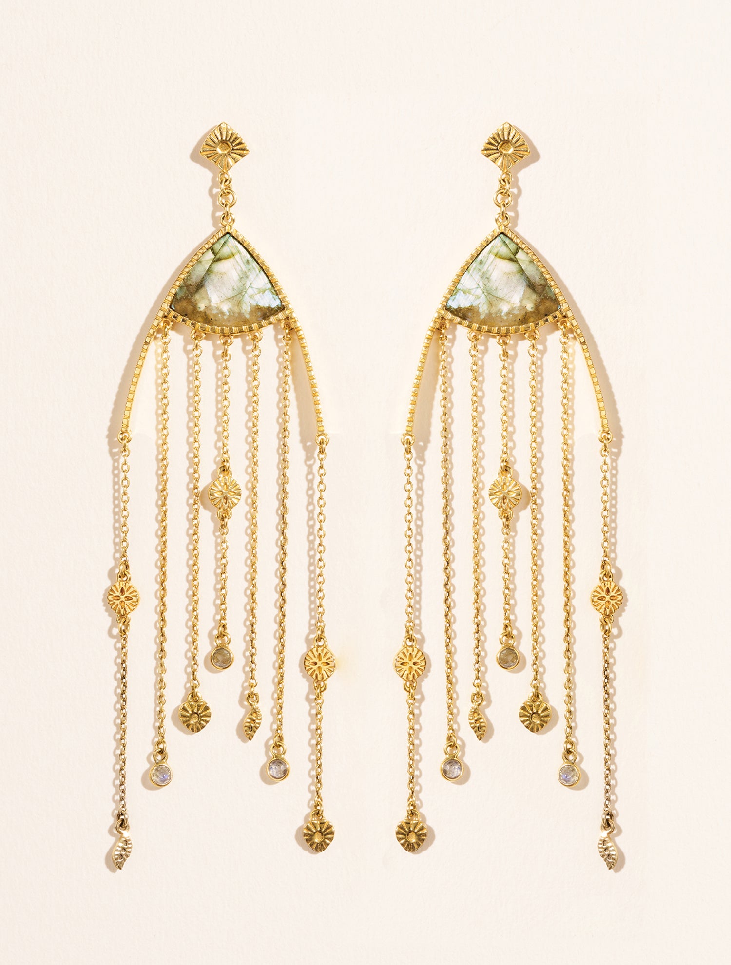 Boucles d'oreilles Mina - Labradorite