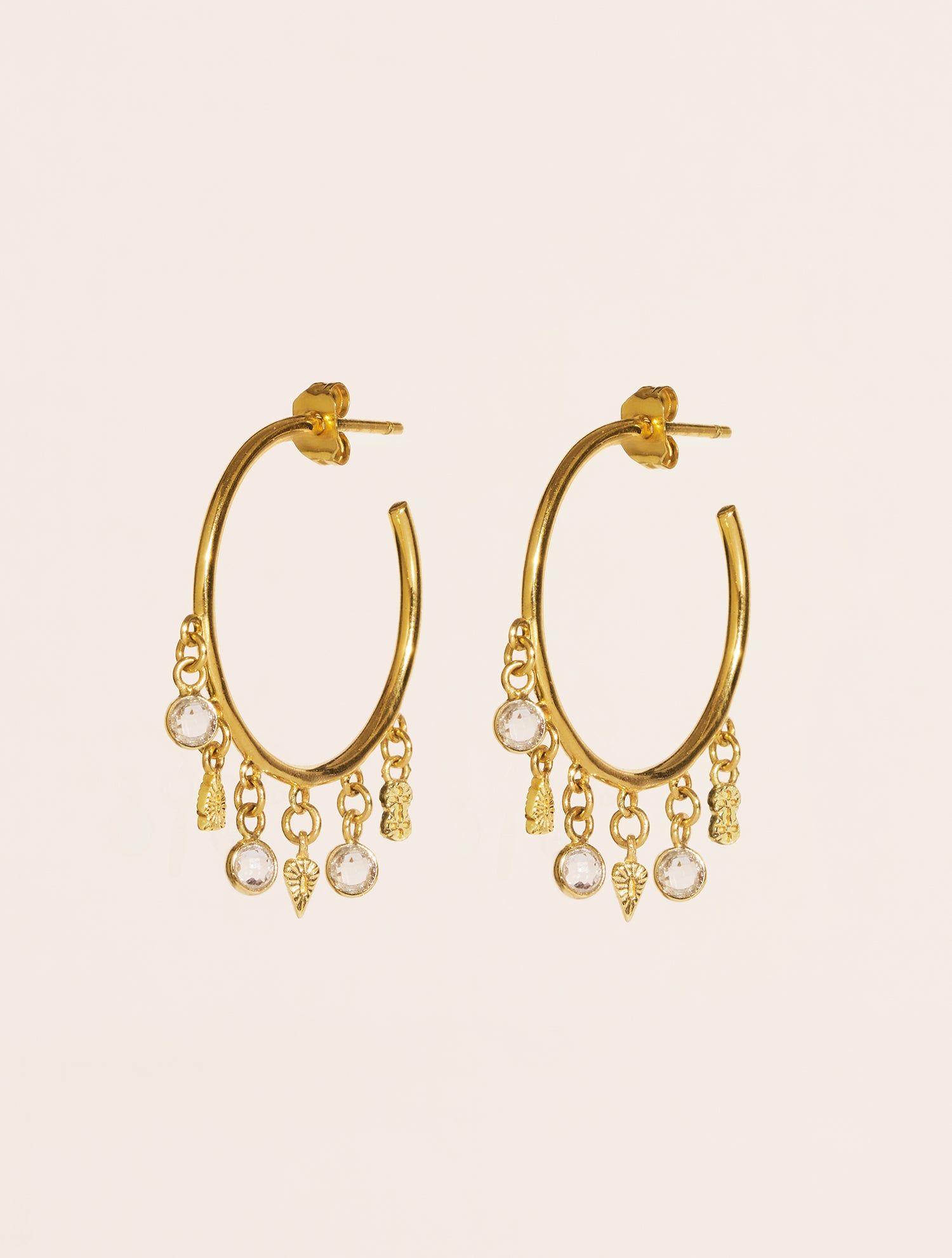 Boucles d'oreilles Nati - Zircons Blancs