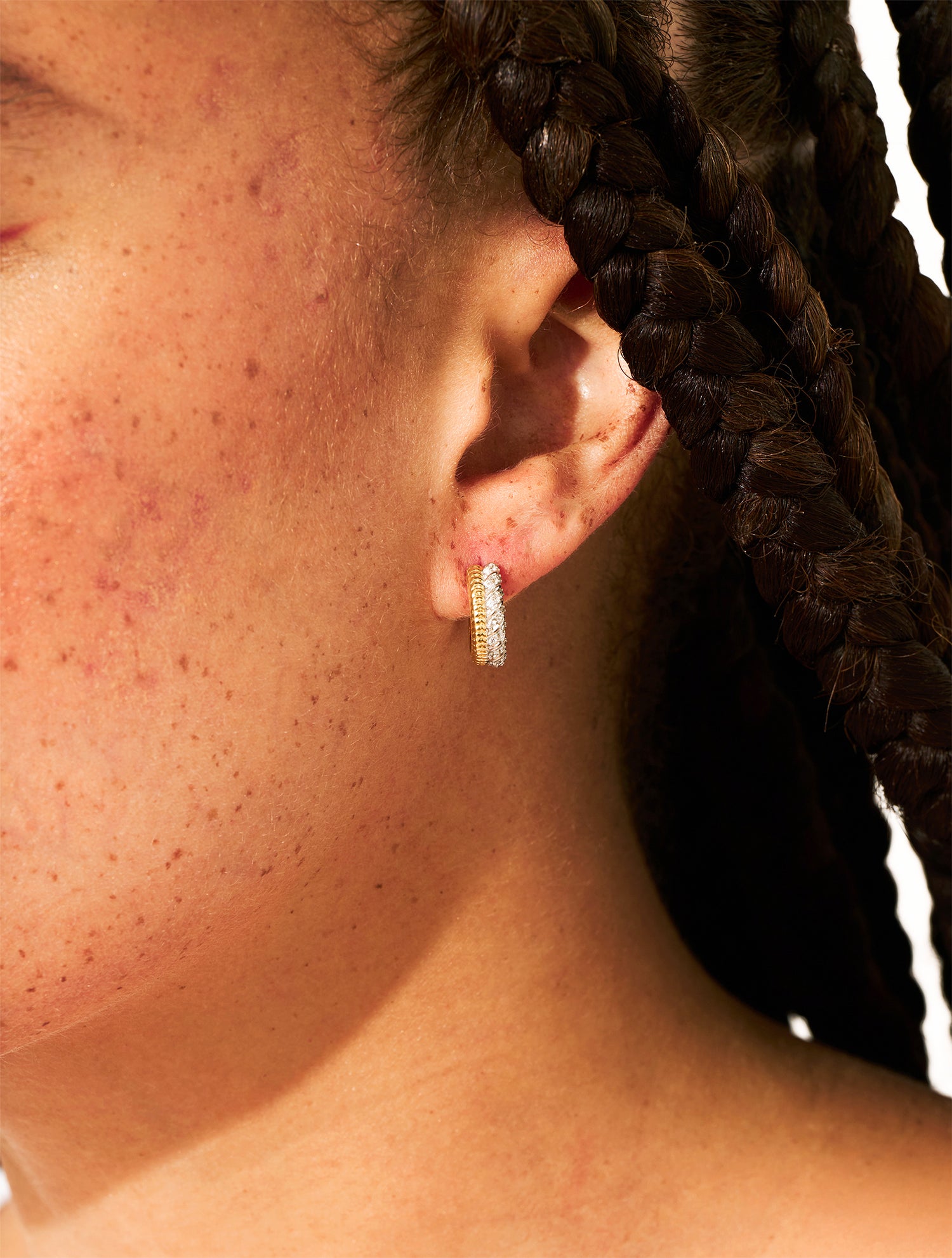 Minis créoles Paradoxe - Or et argent