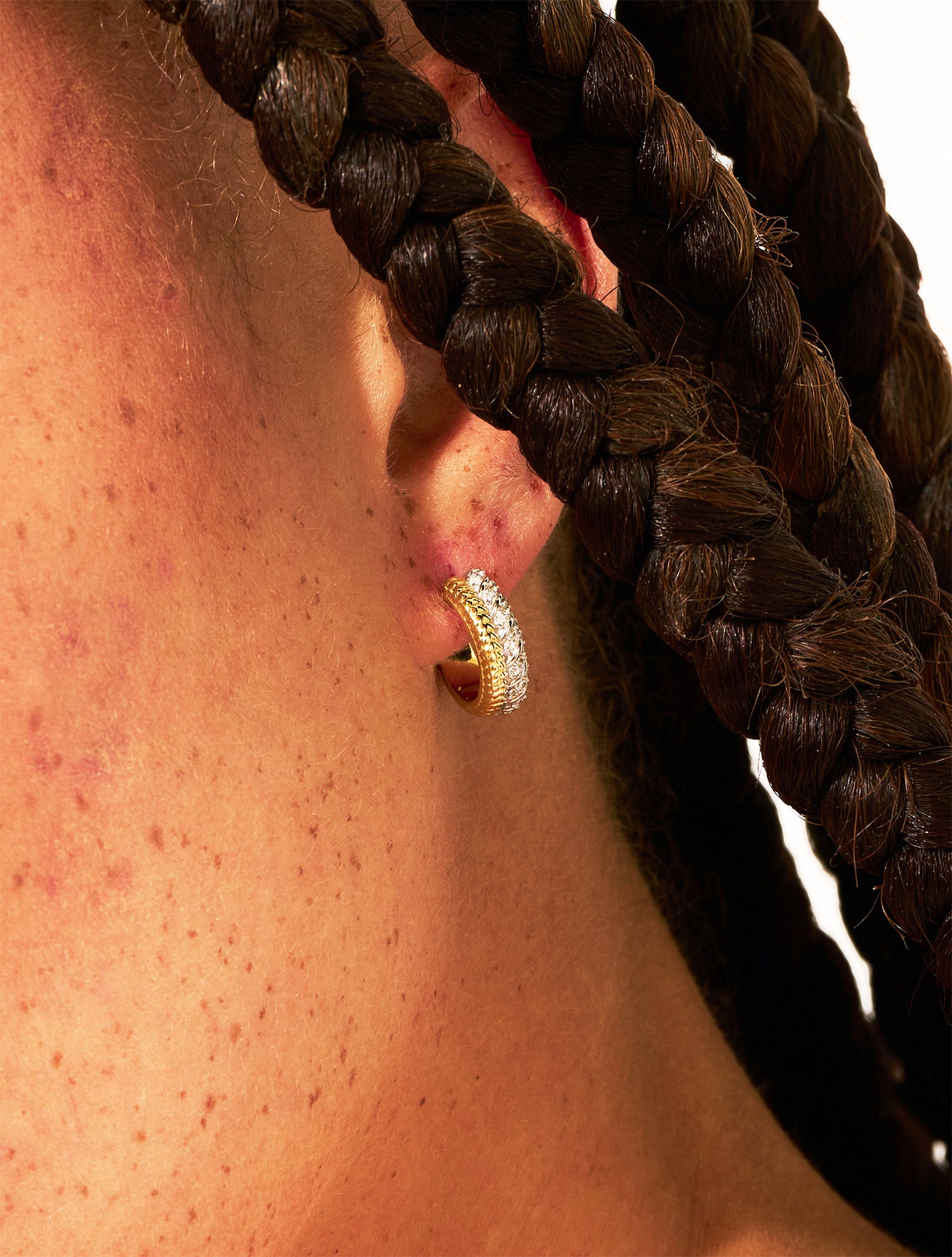 Minis créoles Paradoxe - Or et argent