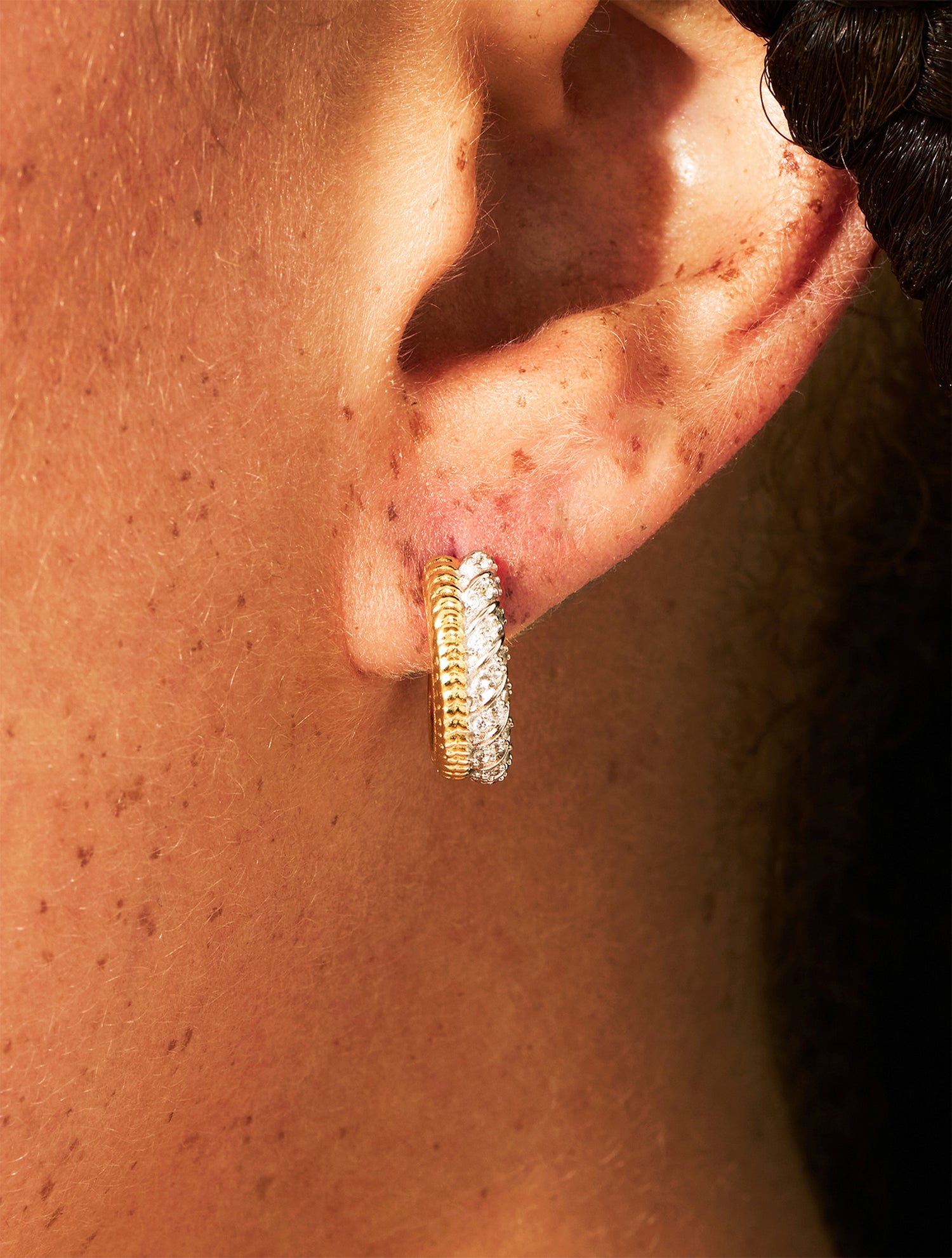 Minis créoles Paradoxe - Or et argent