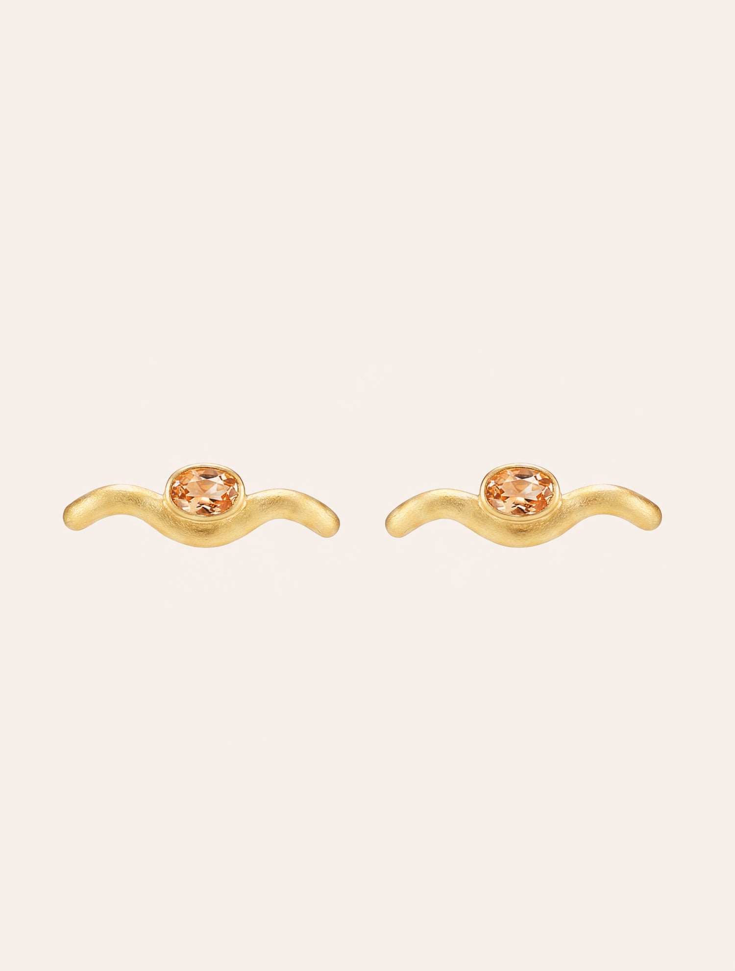 Azur Earrings – Champagne Colored Quartz – Riviera
