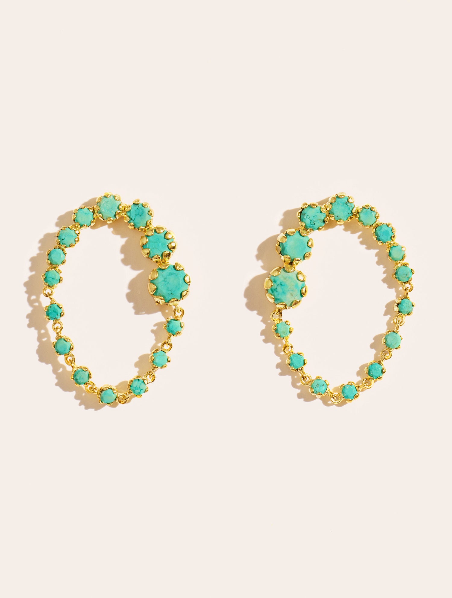 Boucles d'oreilles Rive D'or - Turquoise