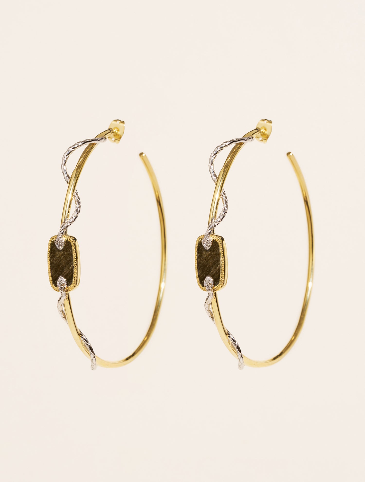 Créoles Sangha - Obsidienne Dorée