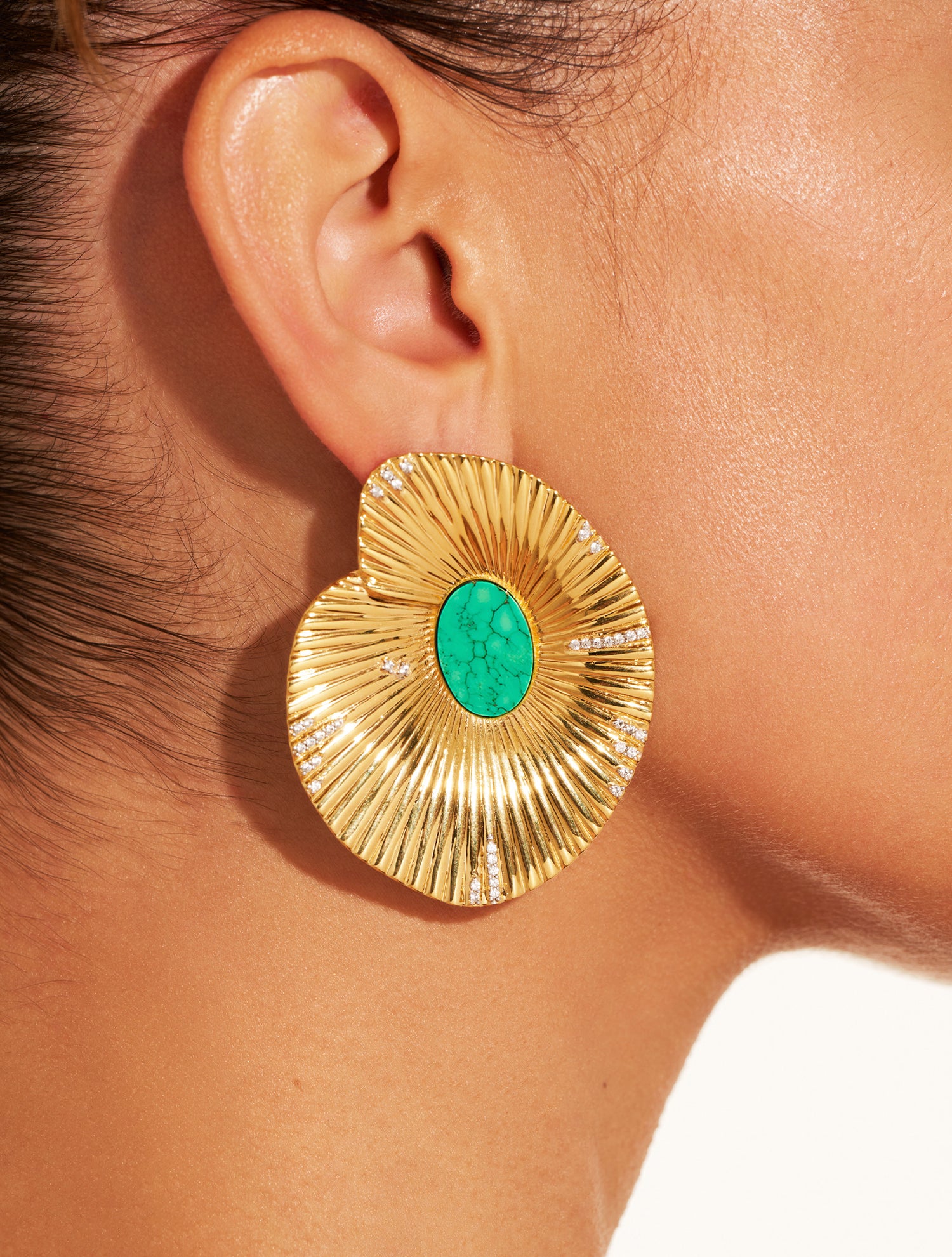 Boucles d'oreilles coquillage - Turquoise