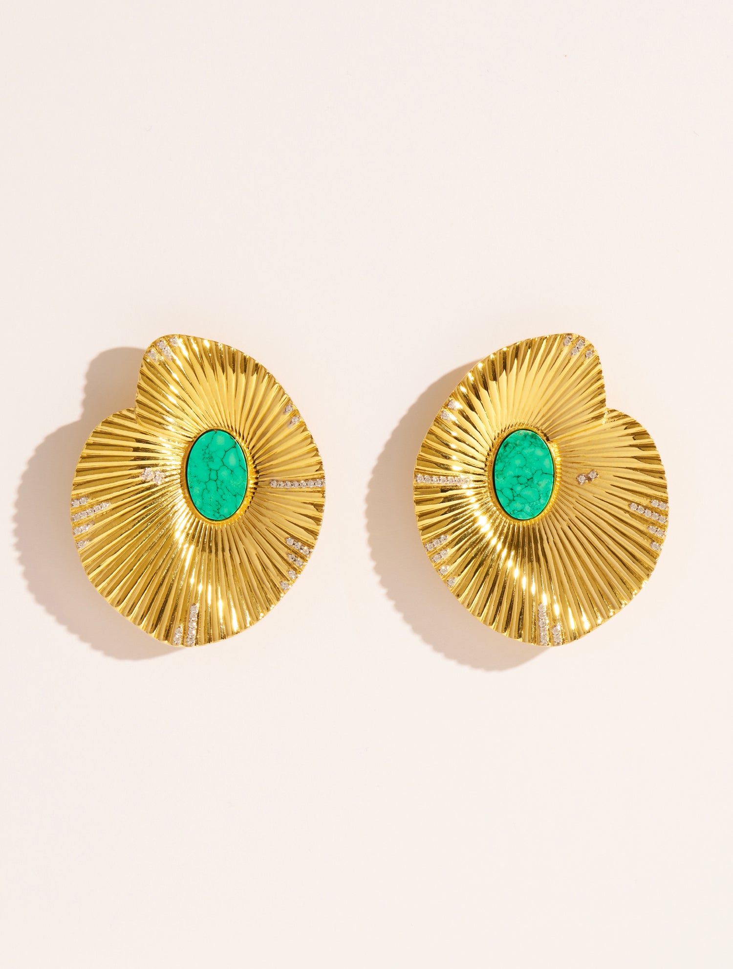 Boucles d'oreilles coquillage - Turquoise