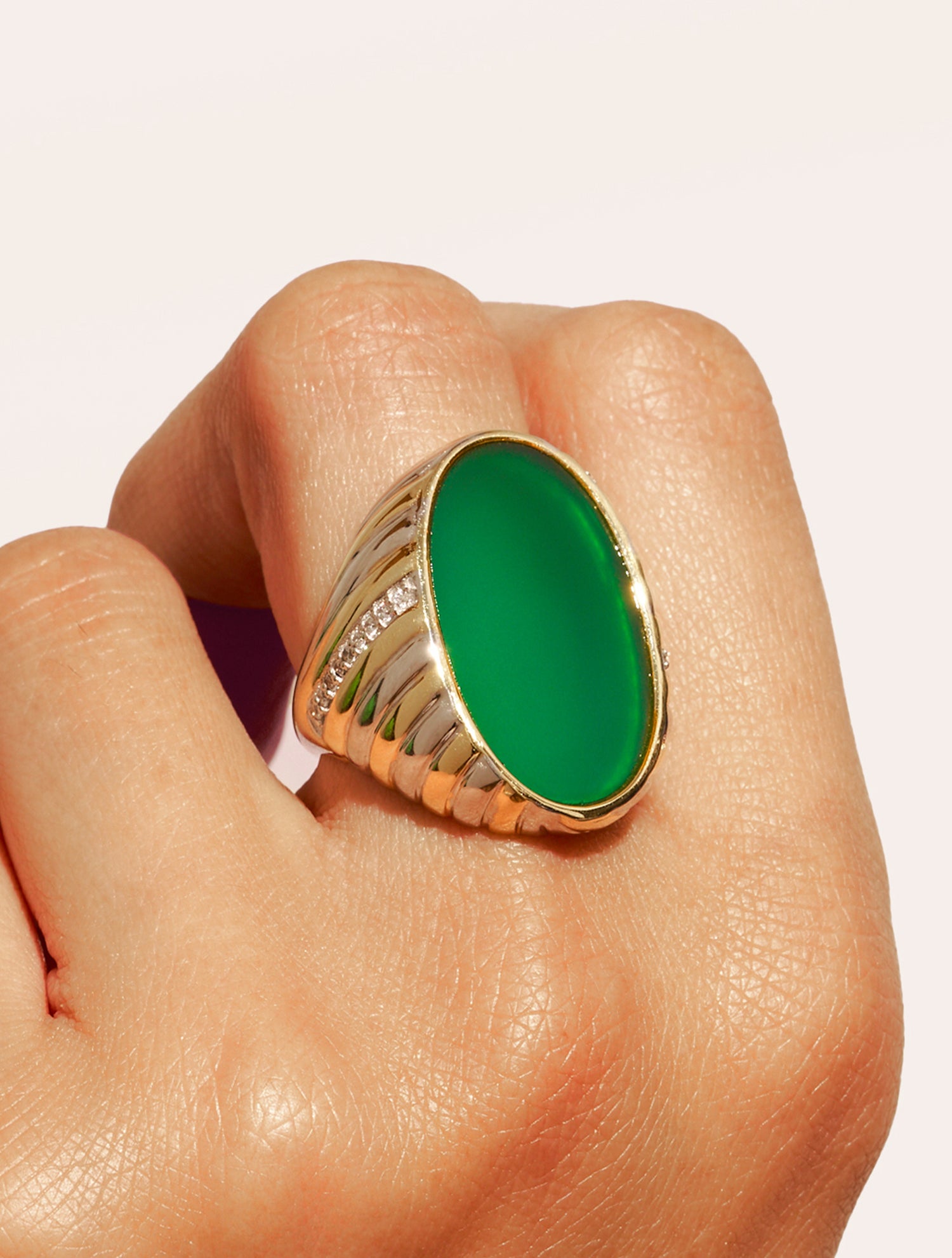 Amara Ring - Green Onyx