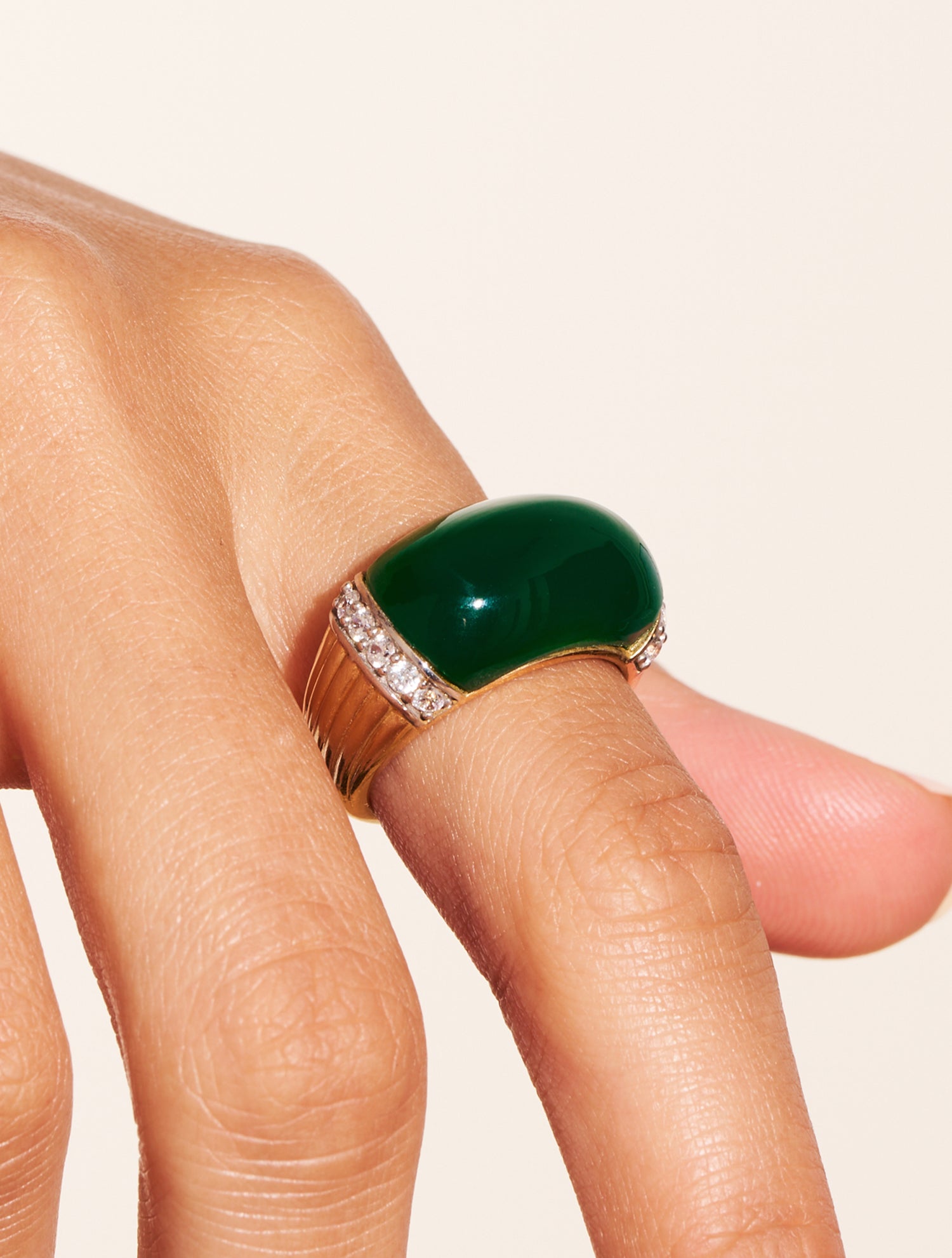 Bague Amenza - Onyx Vert