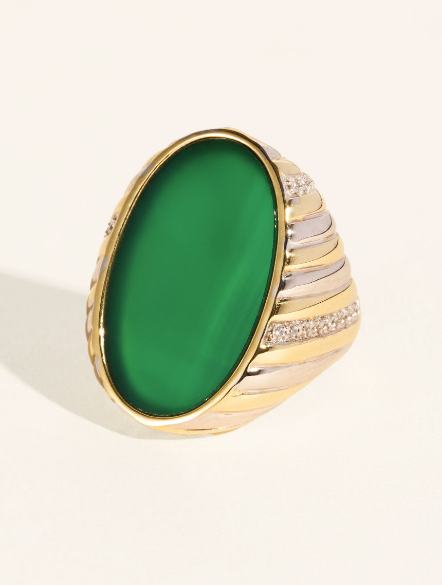 Amara Ring - Green Onyx