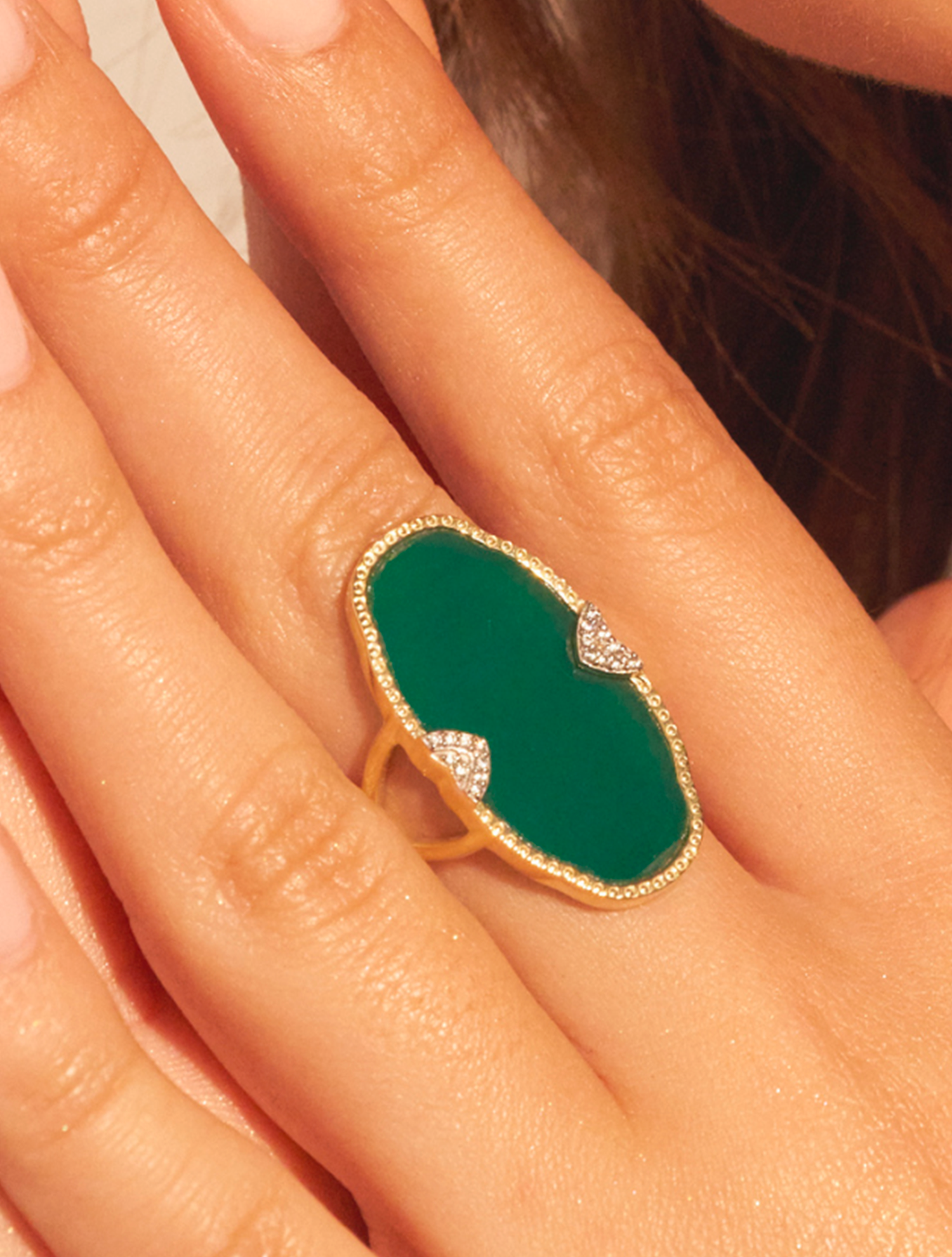 Bague Belize - Onyx Vert