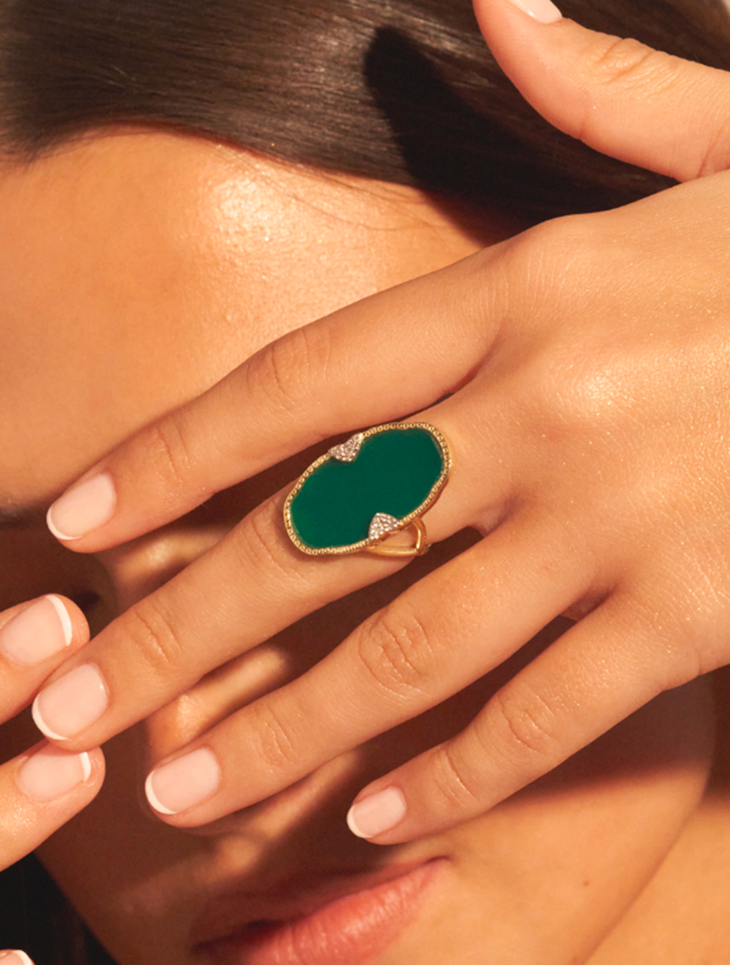 Bague Belize - Onyx Vert