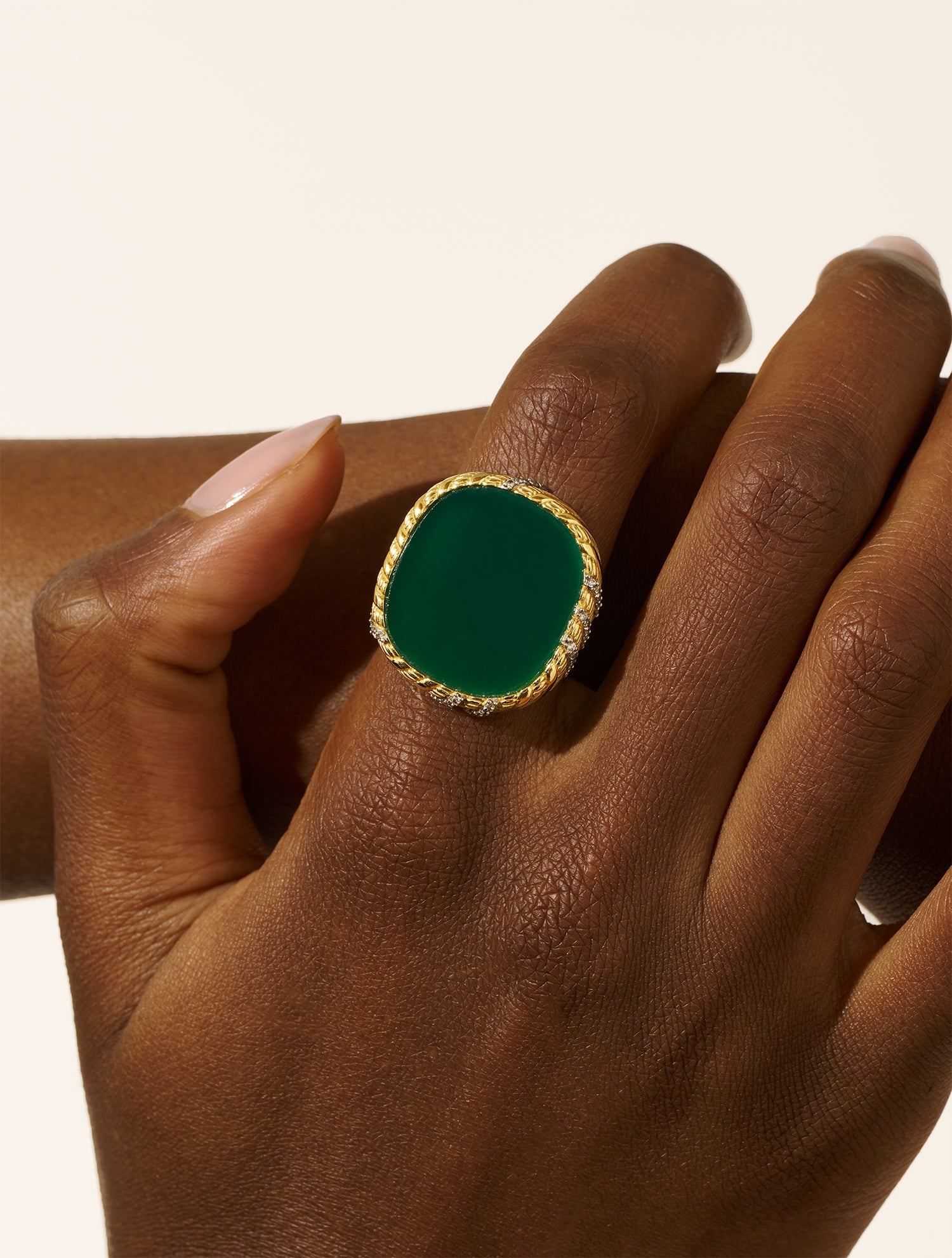 Dona Ring - Green Onyx