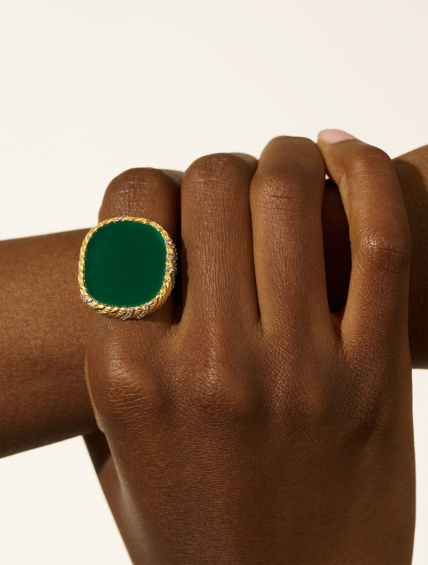 Dona Ring - Green Onyx