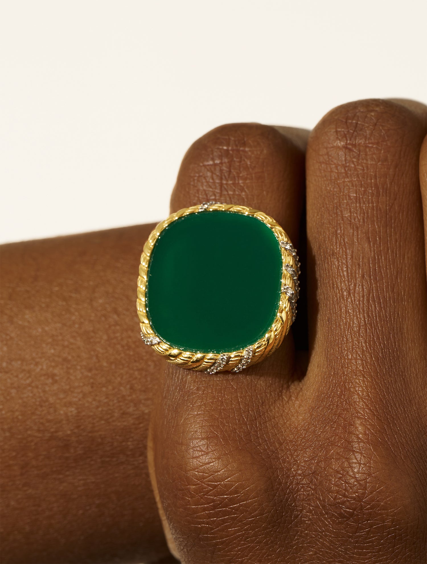 Dona Ring - Green Onyx