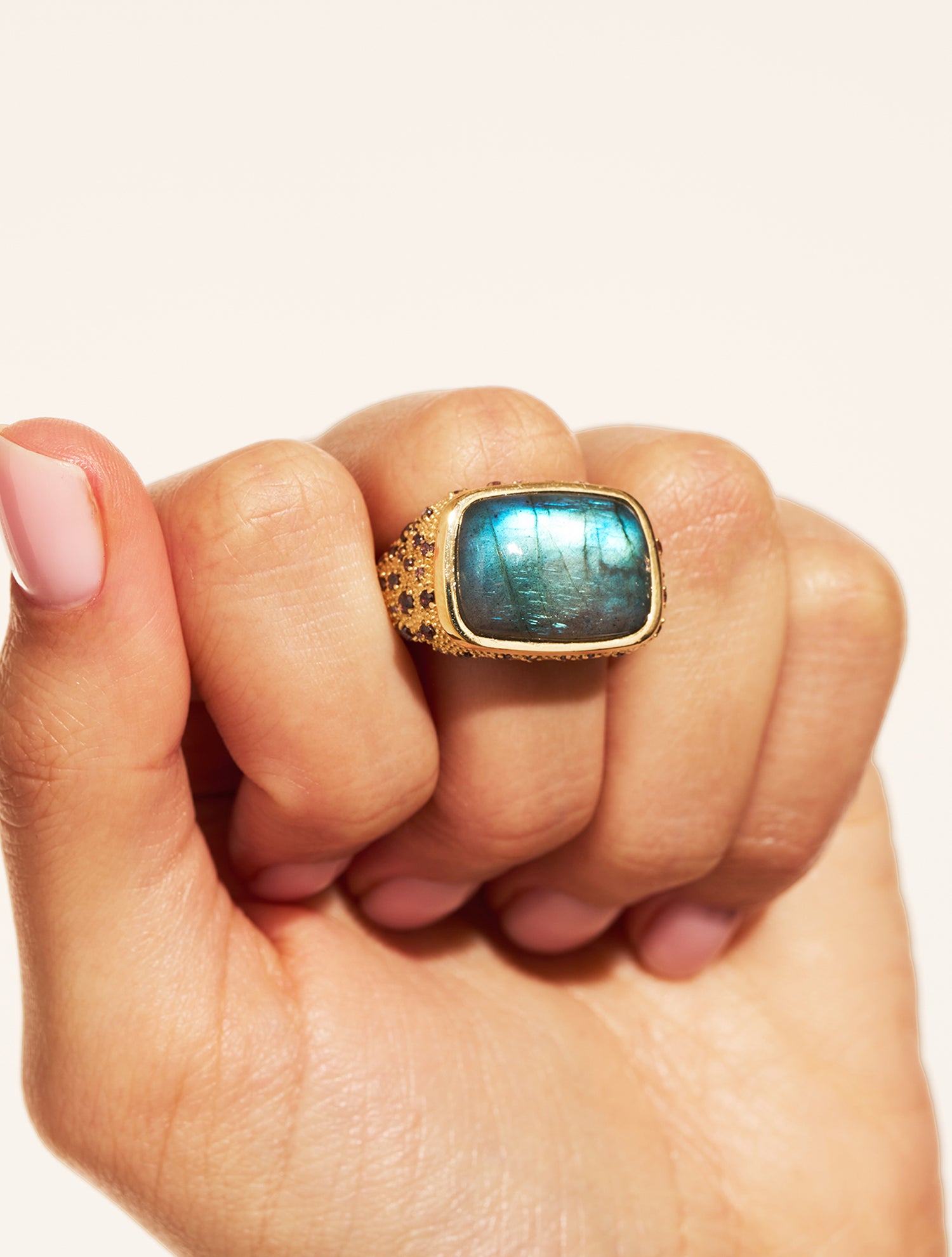 Bague Empreinte - Labradorite
