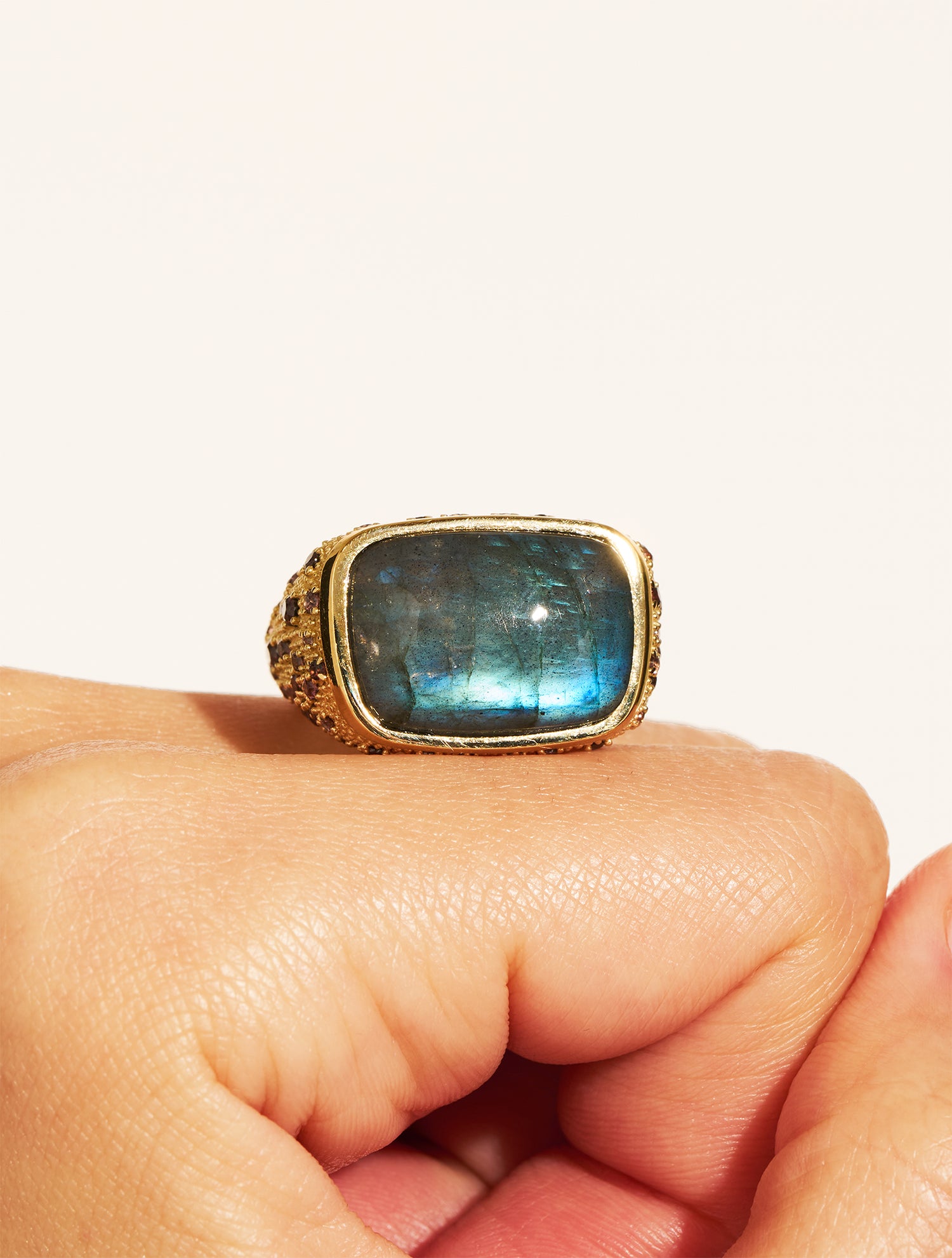 Bague Empreinte - Labradorite