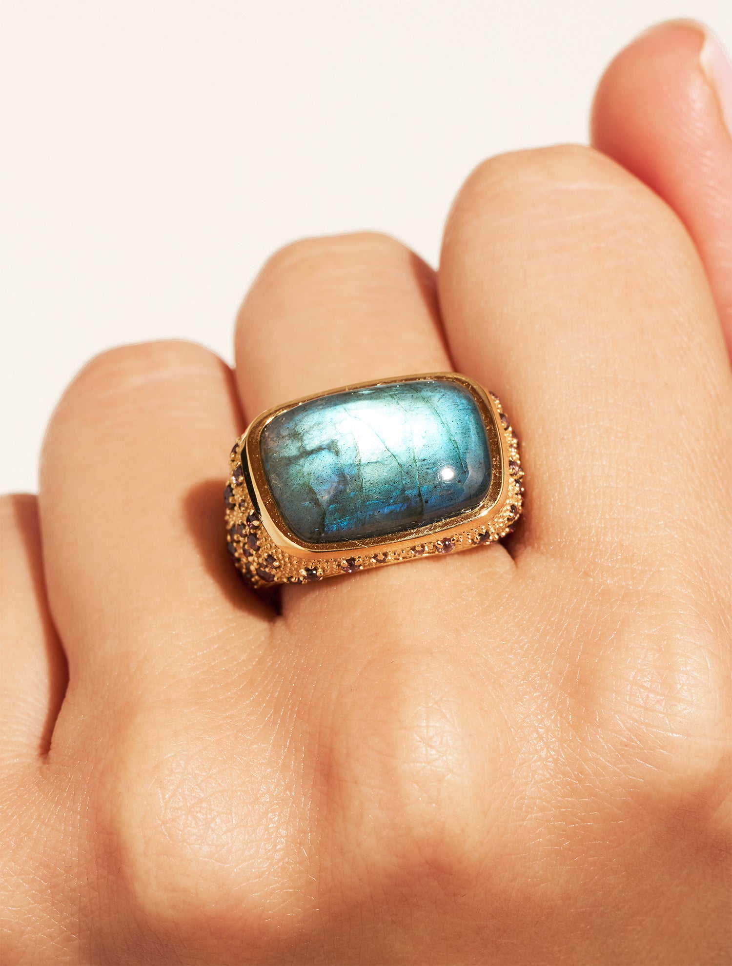 Bague Empreinte - Labradorite