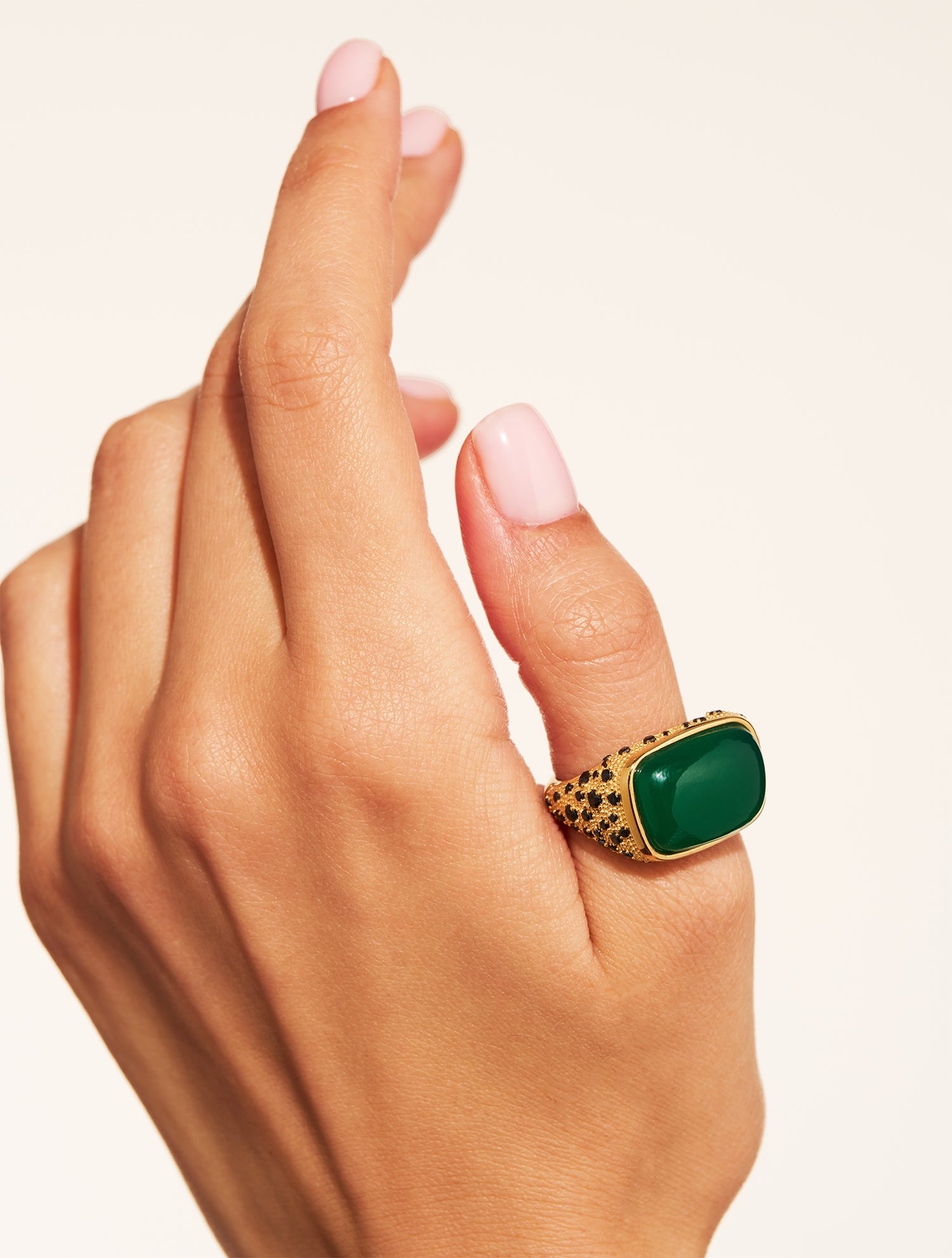 Bague Empreinte - Onyx Vert