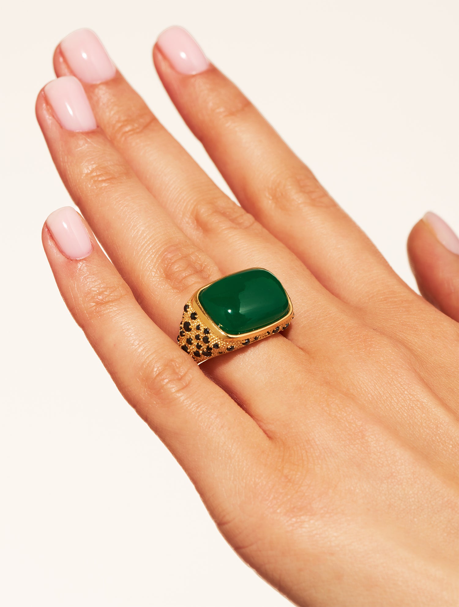 Bague Empreinte - Onyx Vert