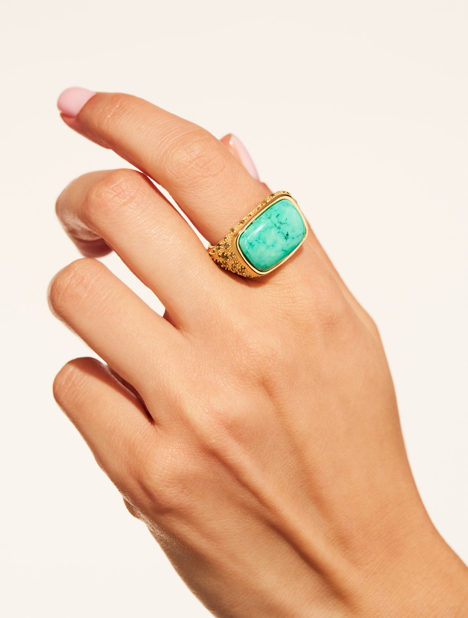 Bague Empreinte - Turquoise