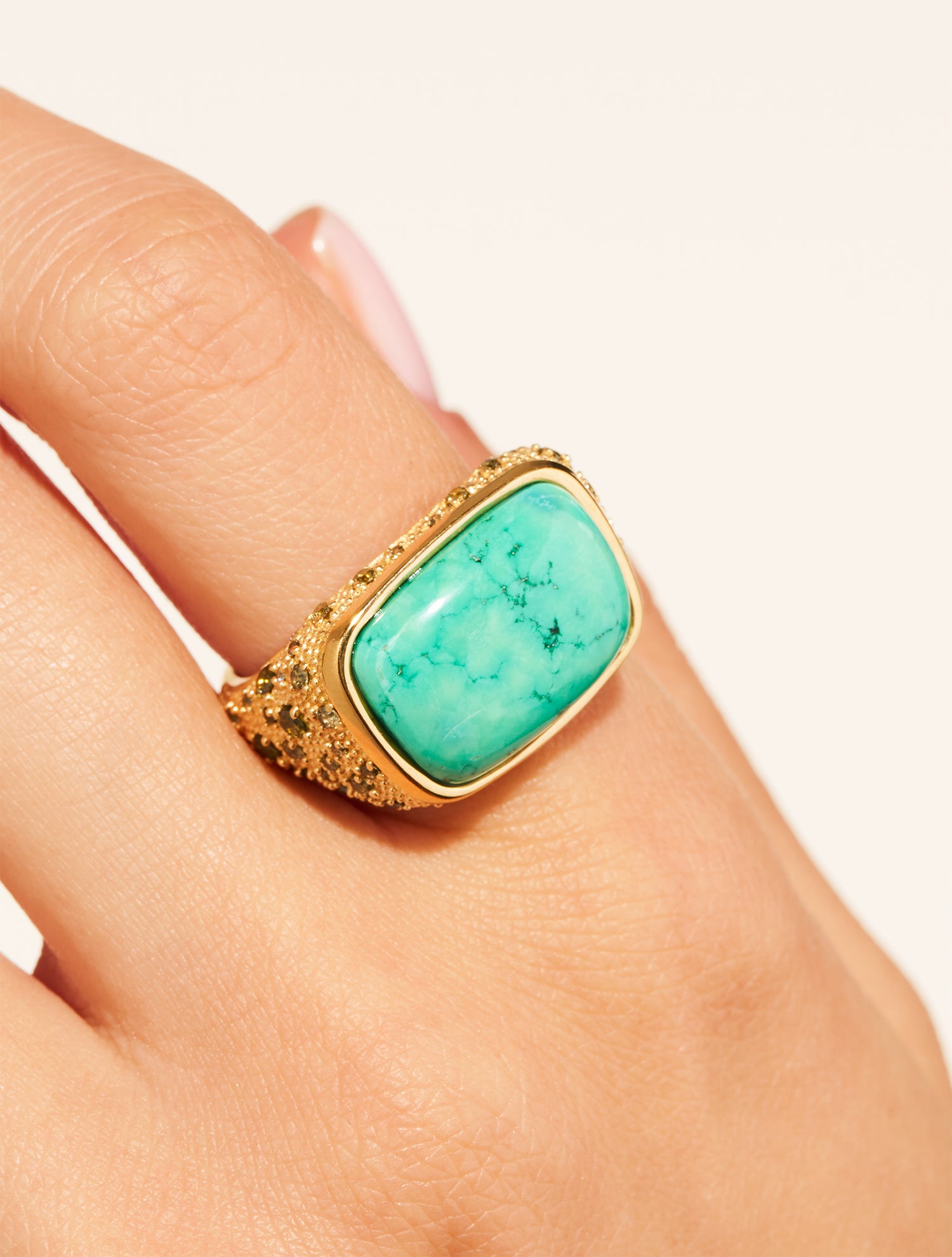Bague Empreinte - Turquoise