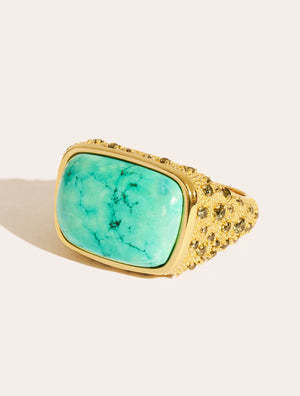 Bague Empreinte - Turquoise