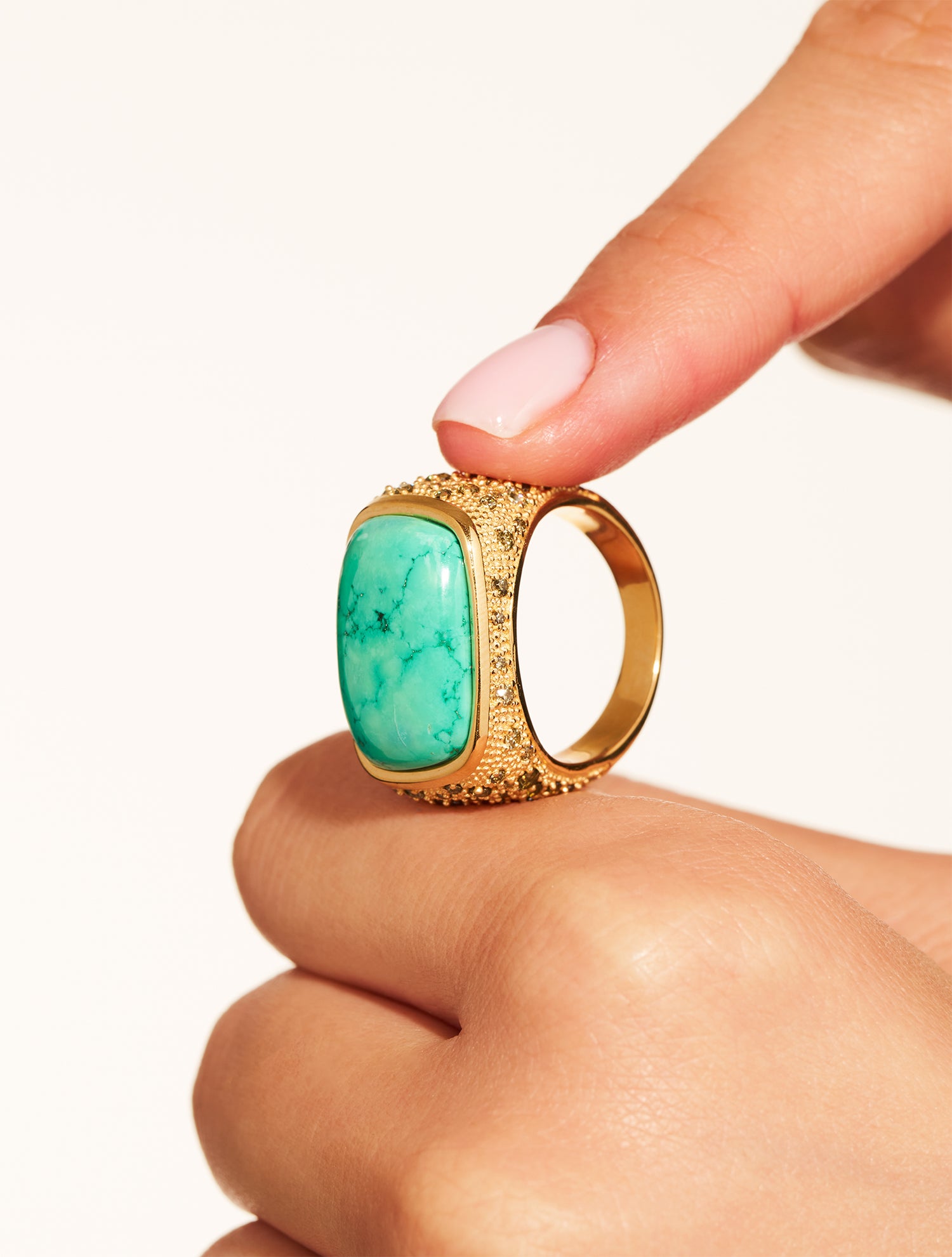 Bague Empreinte - Turquoise