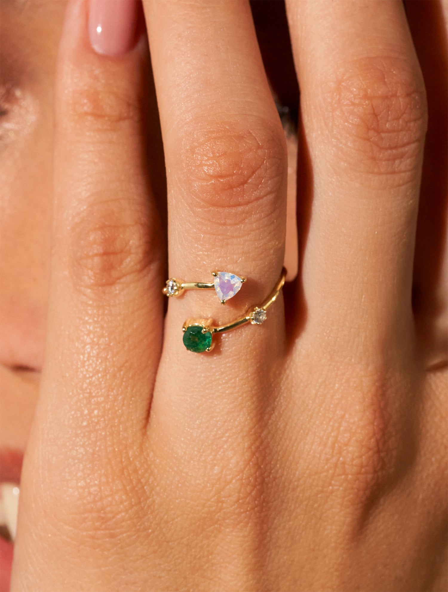 Bague Galia - Aventurine et Opalite