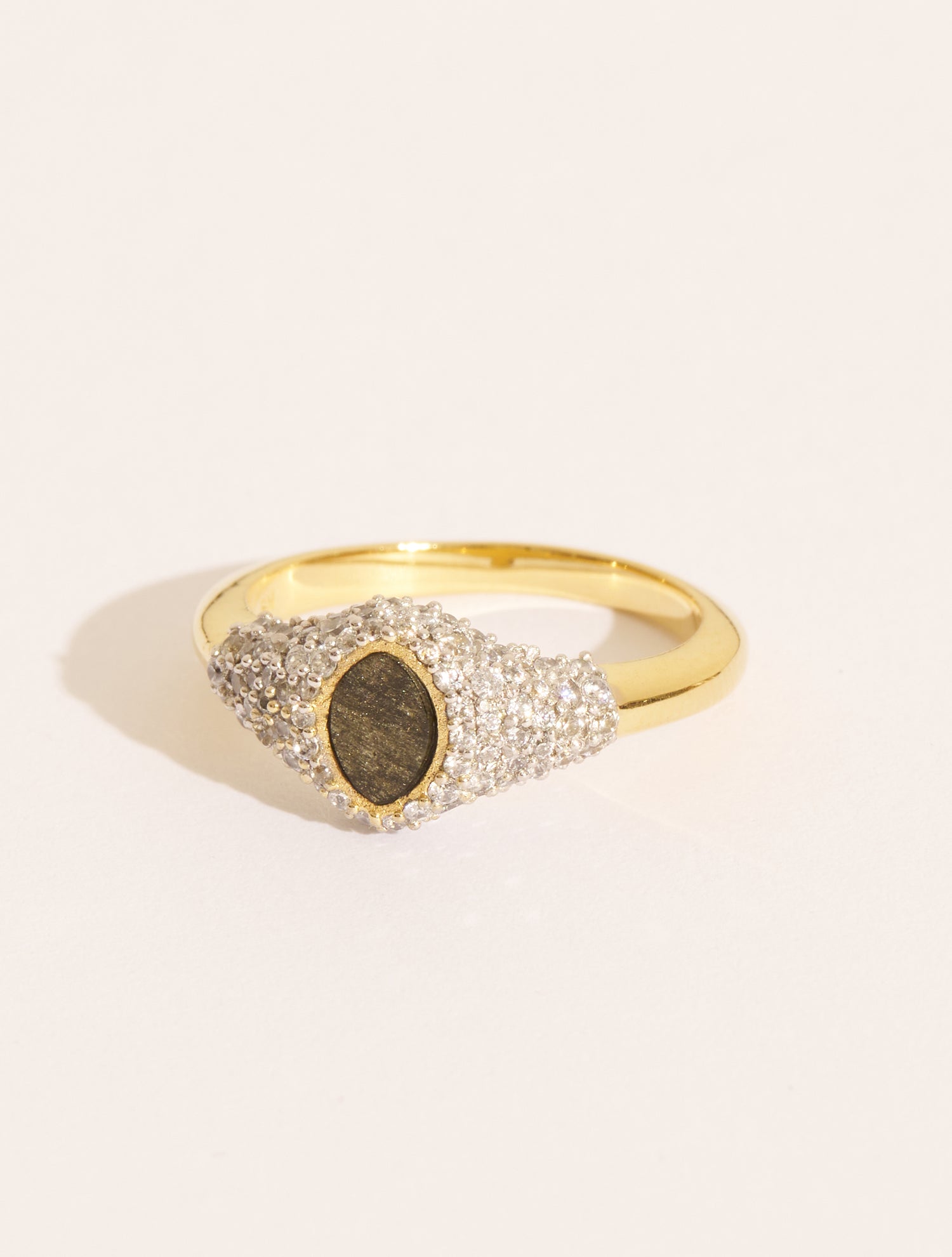 Bague Gigi - Obsidienne dorée