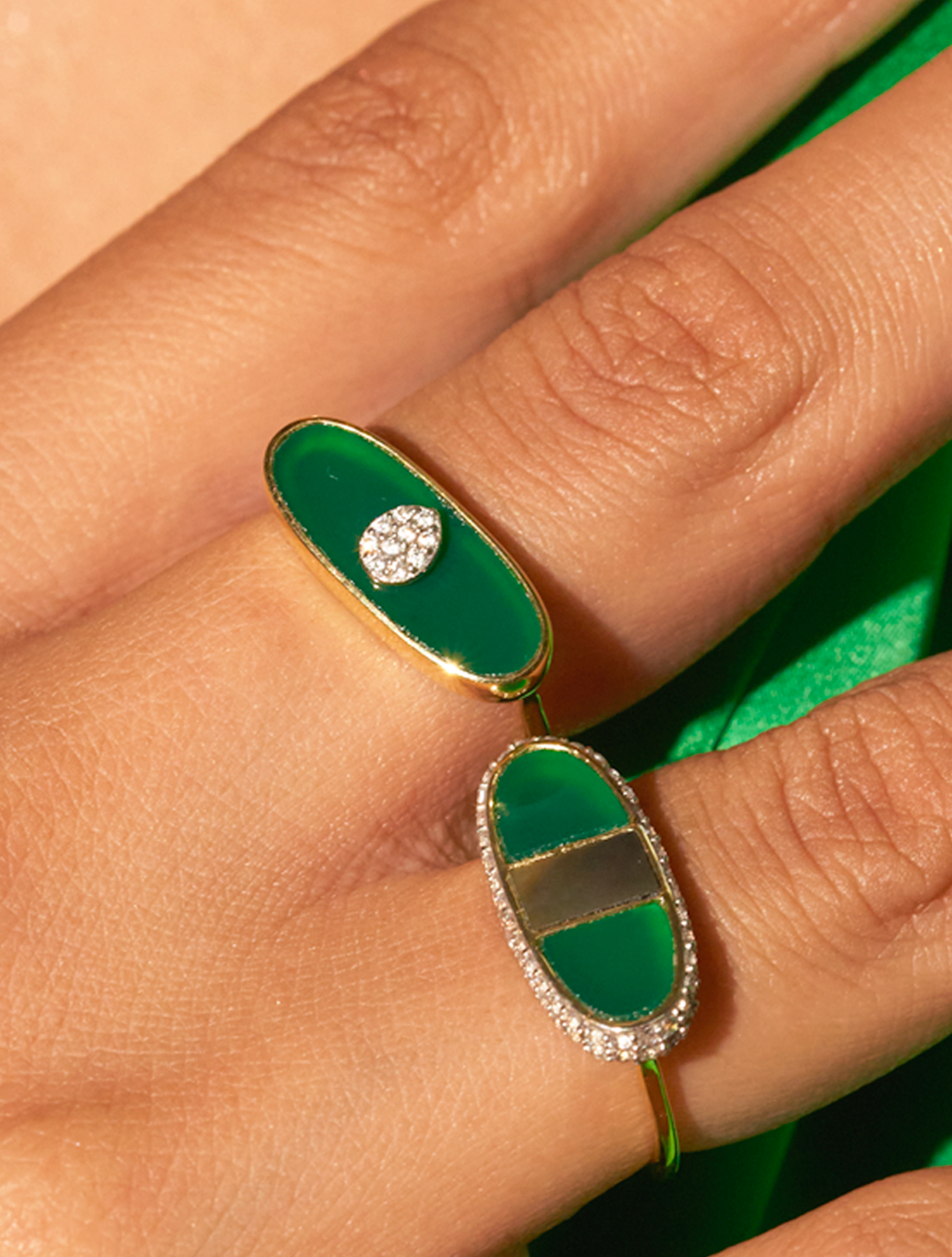 Bague Izy 2 - Onyx Vert